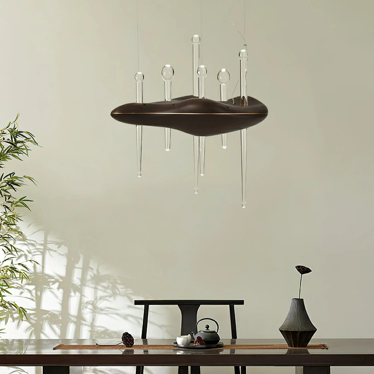 Umare Whimsical Oak Glass Pendant Light - Image 21