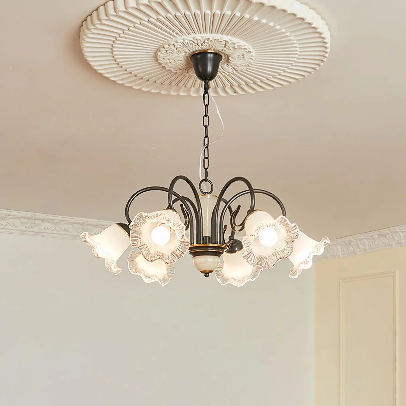 Umiron Gothic Iron Glass Chandelier - Image 18