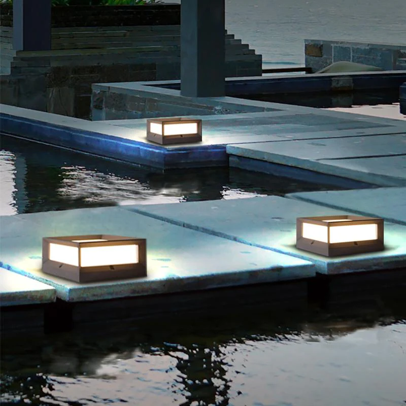 Una Square Unique Modern Solar Outdoor Lights - Image 6