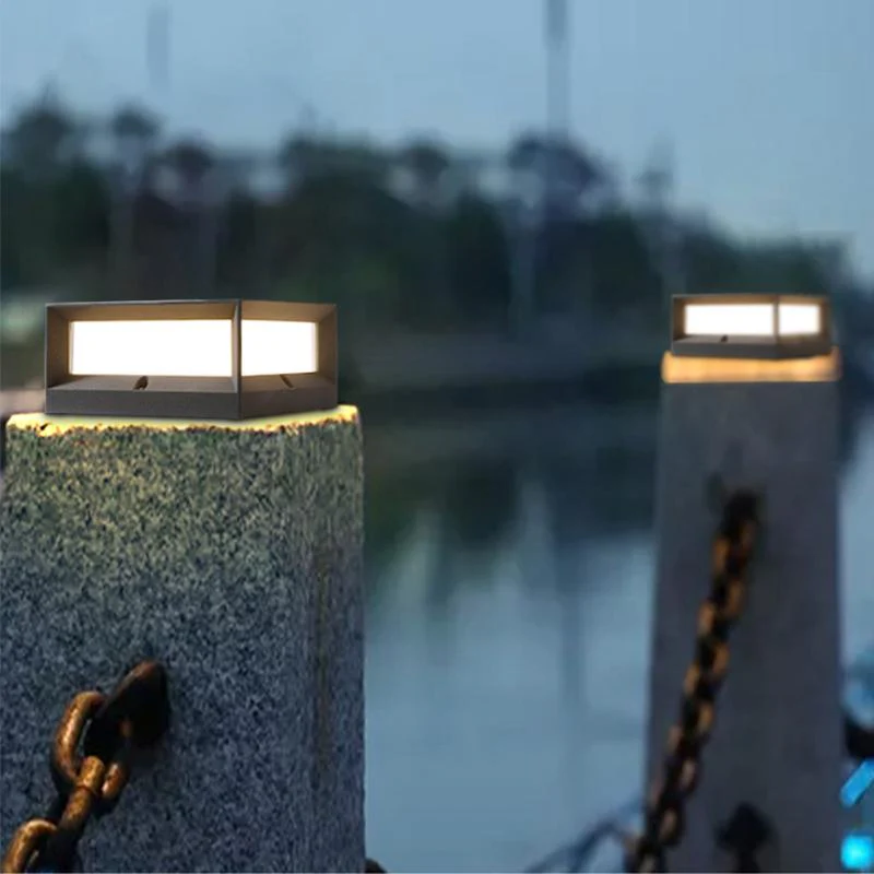 Una Square Unique Modern Solar Outdoor Lights - Image 8