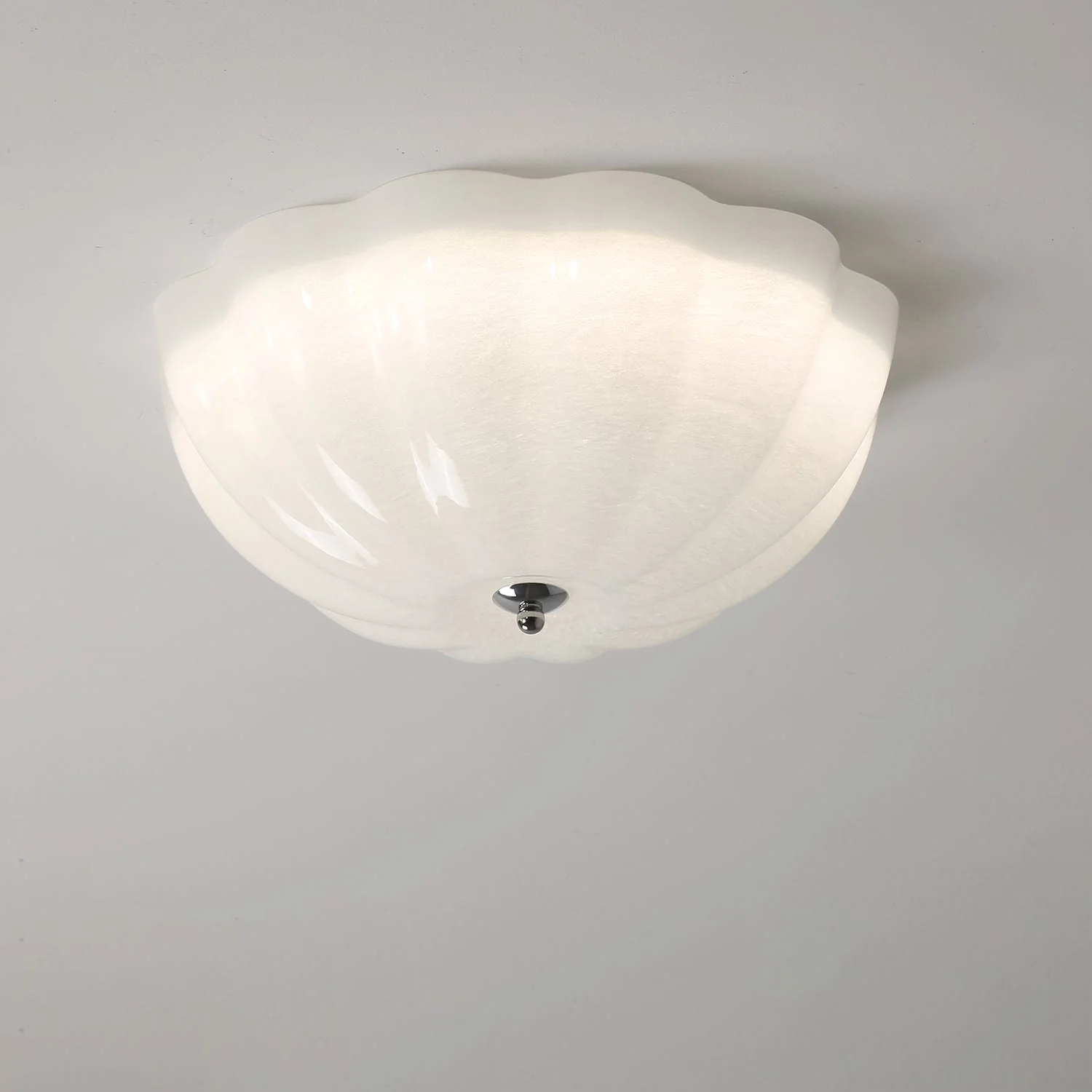 Uphaara Modern Minimalist Opal Shell Glass Ceiling Lamp - Image 14