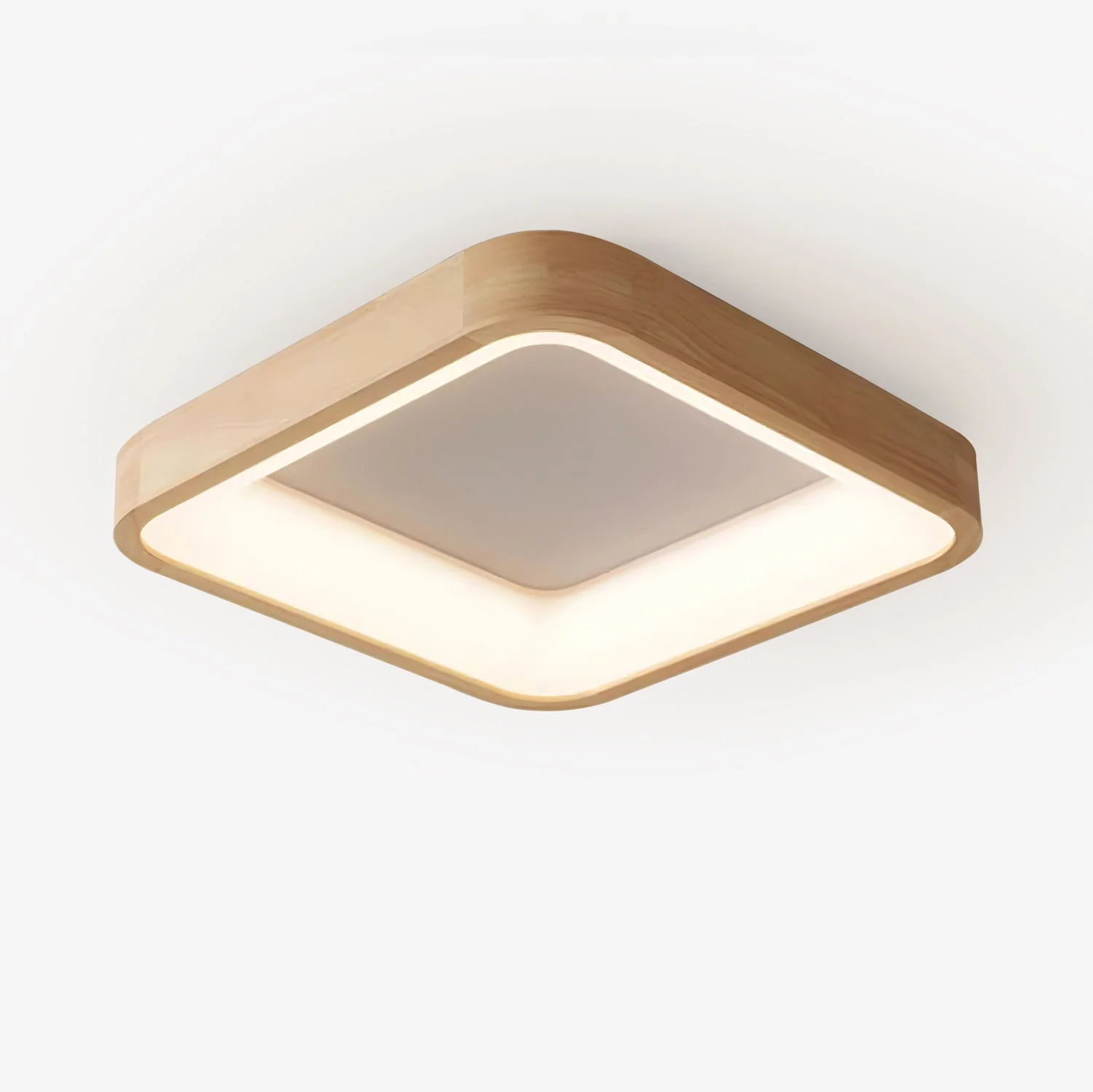 Uphae Modern Minimalist Square Wood Ceiling Light - Image 22