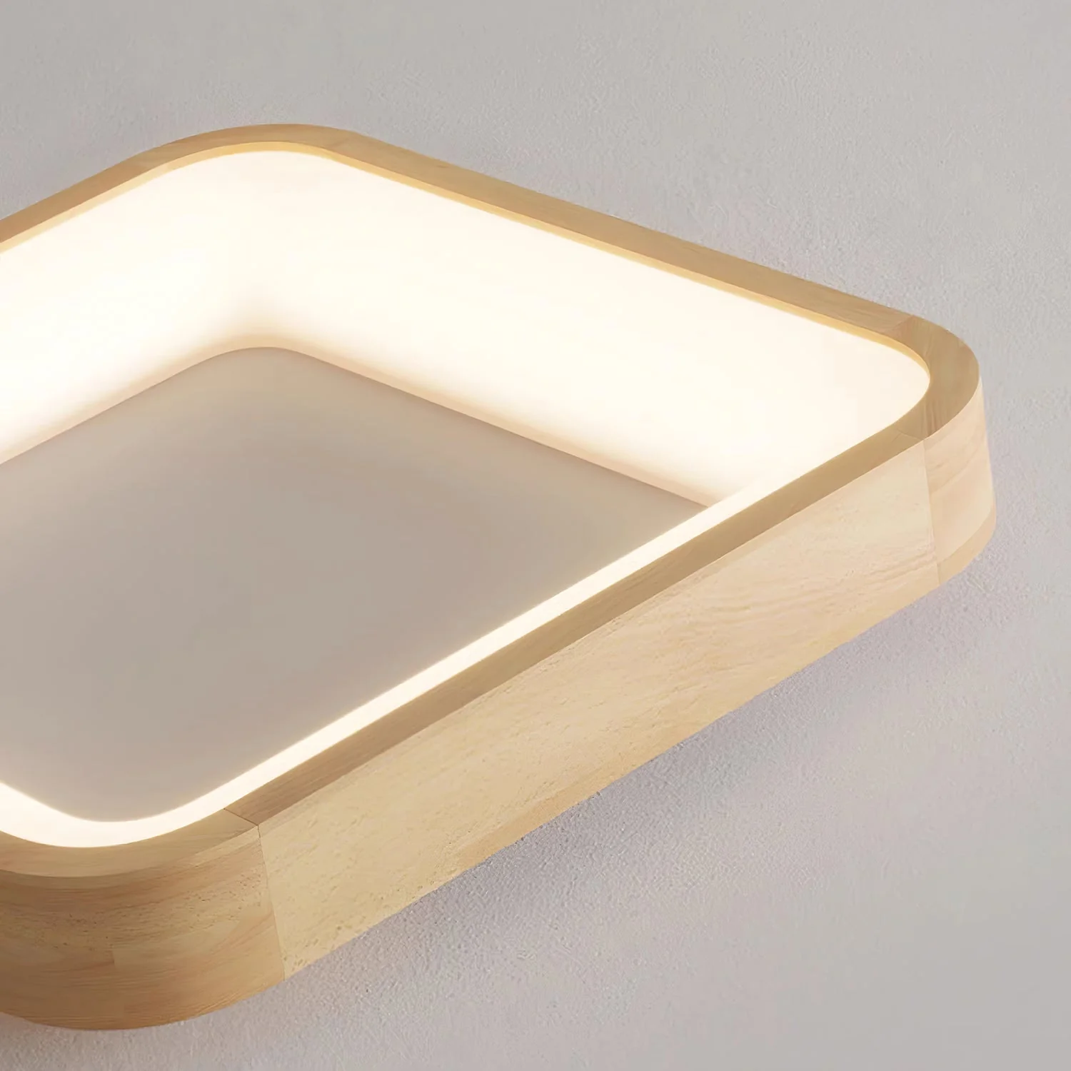 Uphae Modern Minimalist Square Wood Ceiling Light - Image 33