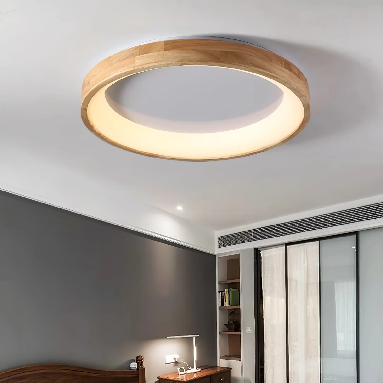 Uphae Modern Minimalist Square Wood Ceiling Light - Image 39