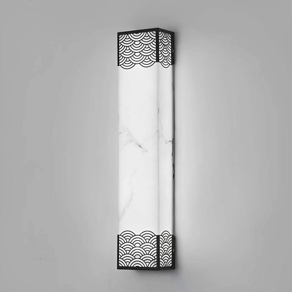 Ursula Rectangular LED Vintage Resin Outdoor Wall Lights - Image 10