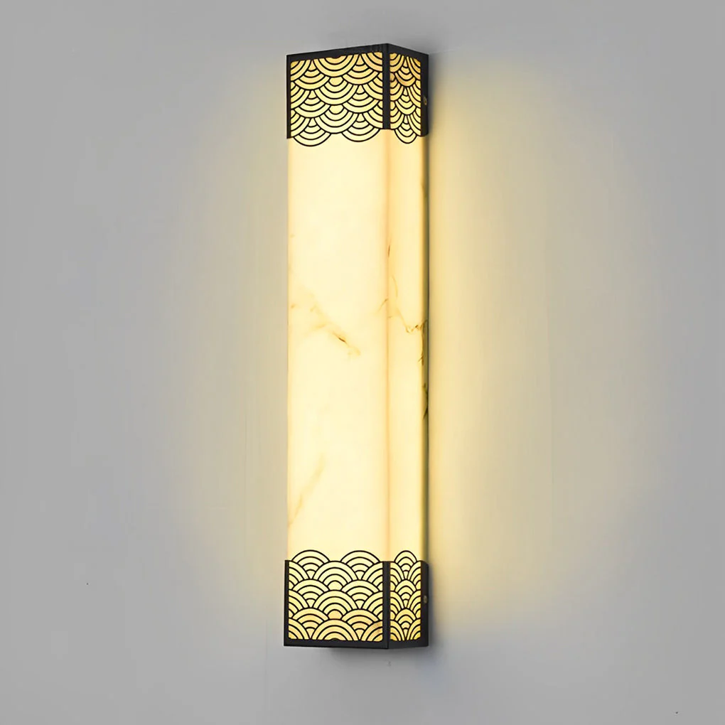 Ursula Rectangular LED Vintage Resin Outdoor Wall Lights - Image 9