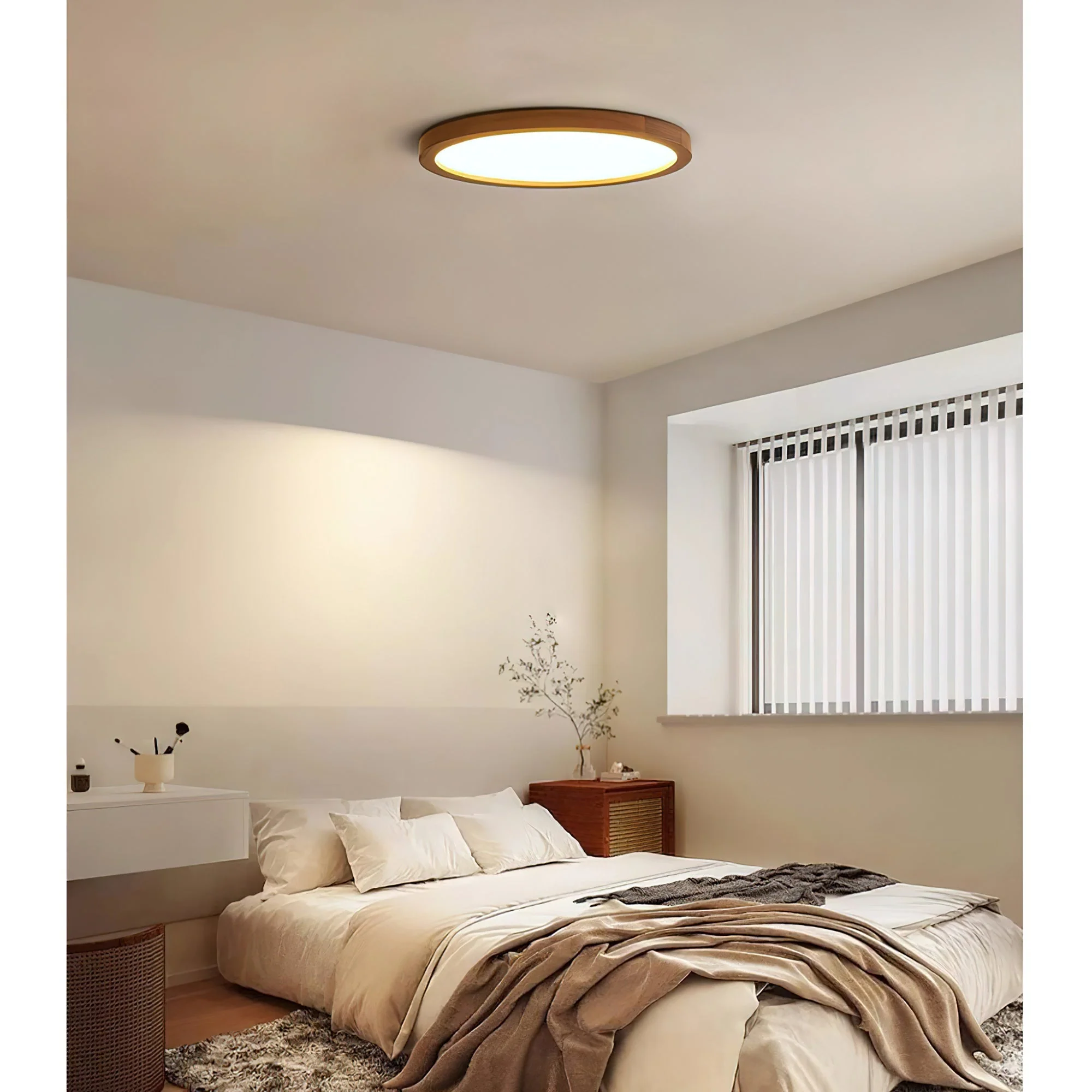 Valdon Farmhouse Walnut Ceiling Light - Image 3