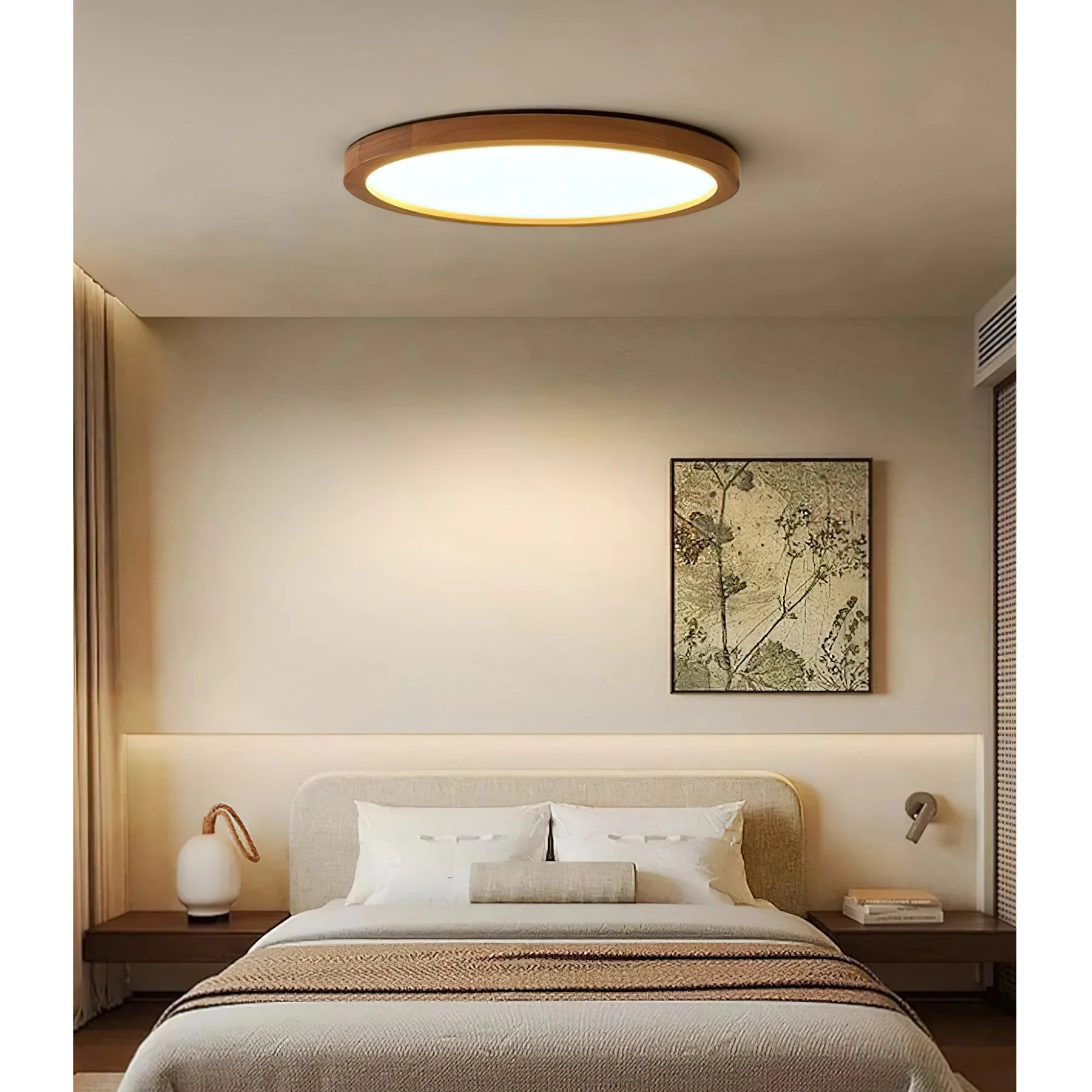 Valdon Farmhouse Walnut Ceiling Light - Image 4