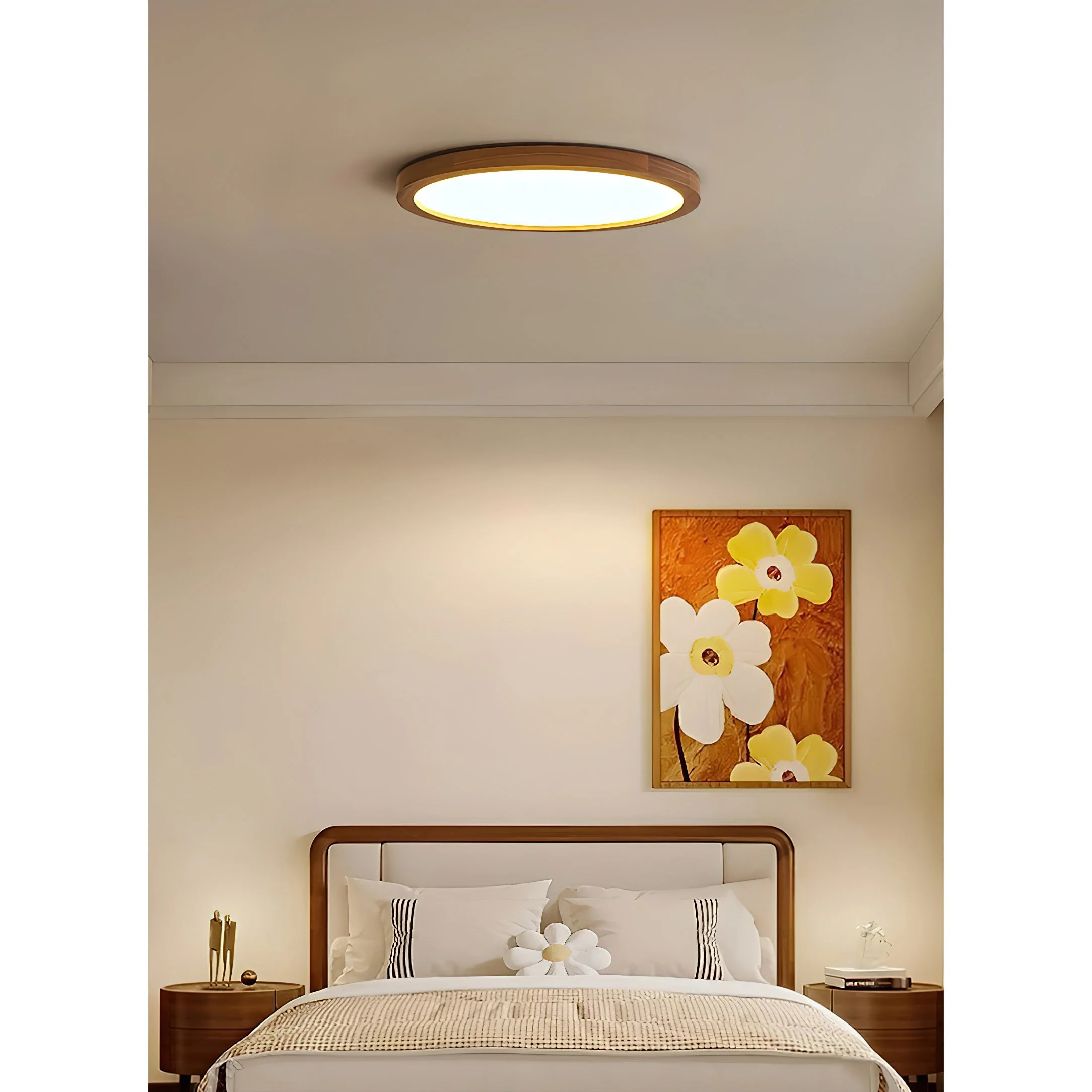 Valdon Farmhouse Walnut Ceiling Light - Image 5