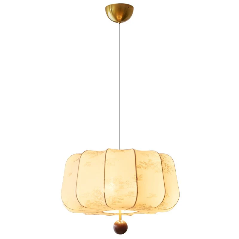 Valera Wood & Fabric Pendant Light - Image 26