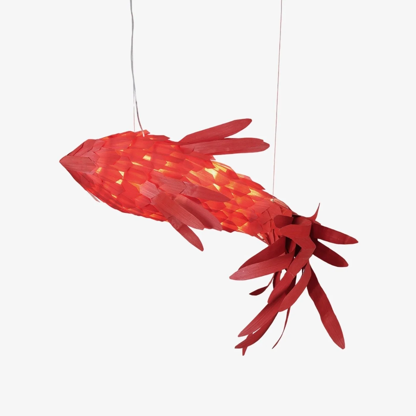 Vamararae Crimson Swirl Koi Pendant Light - Image 14
