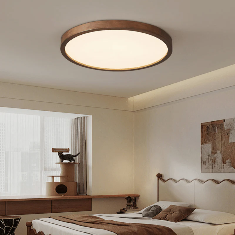 Vanoren Modern Minimalist Rectangular Wood Ceiling Light - Image 5