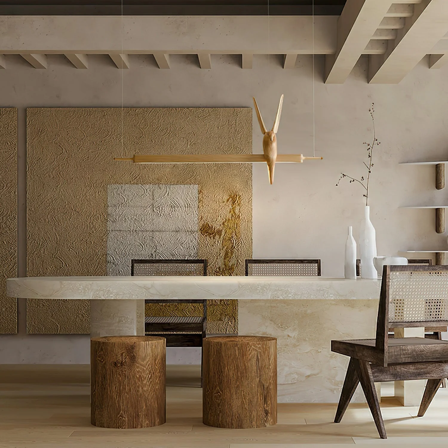 Varinisra Sculptural Oak Pendant Light - Image 9