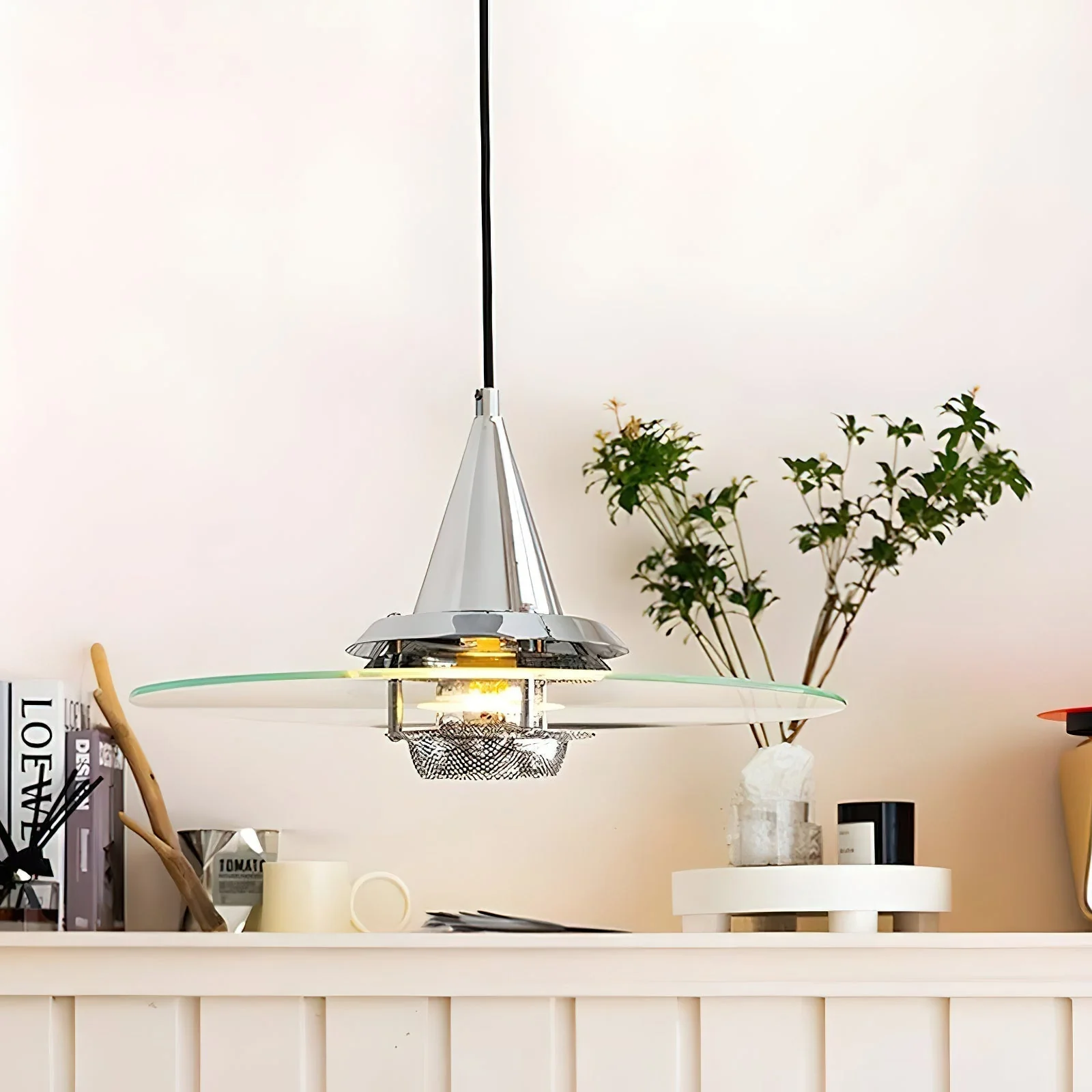 Vaughn Contemporary Glass Pendant Light - Image 2