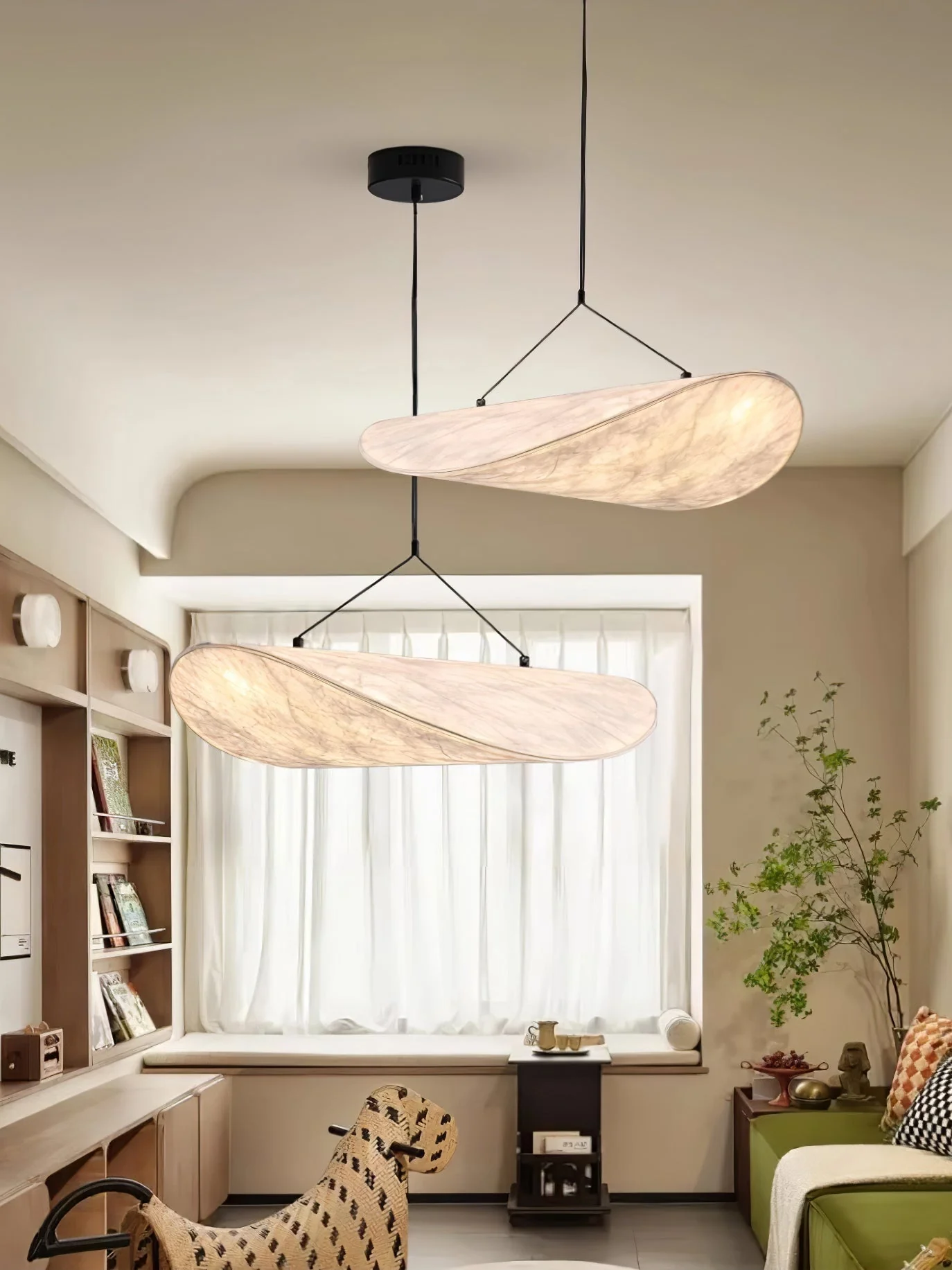 Vela Minimalist Silk Pendant Light - Image 104