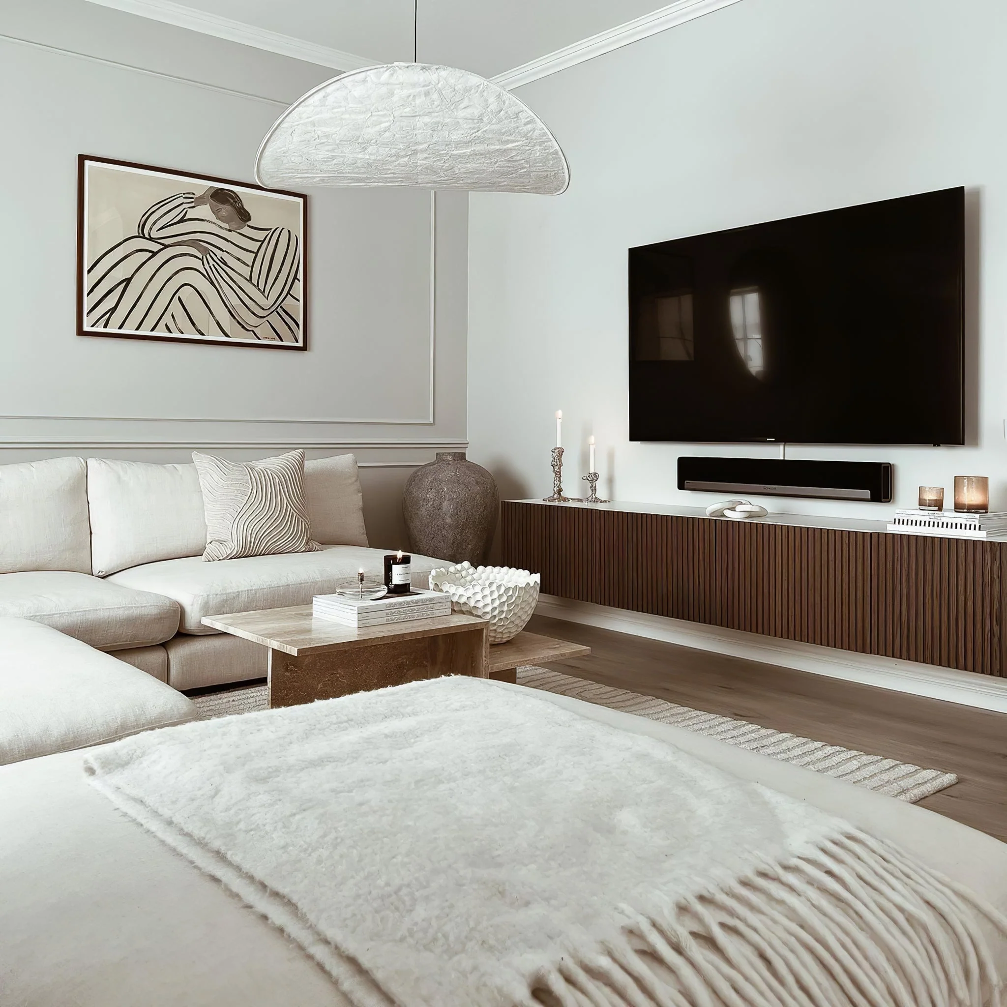 Vela Minimalist Silk Pendant Light - Image 49