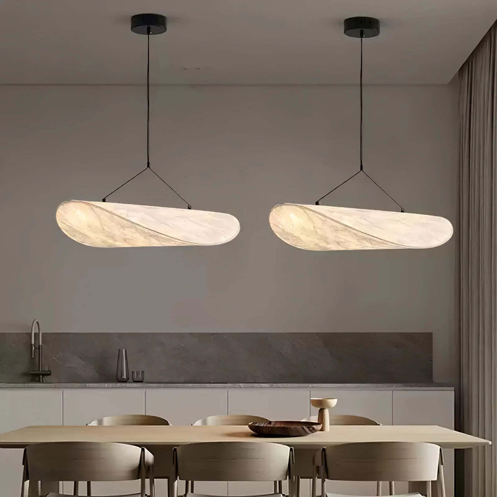 Vela Minimalist Silk Pendant Light - Image 79