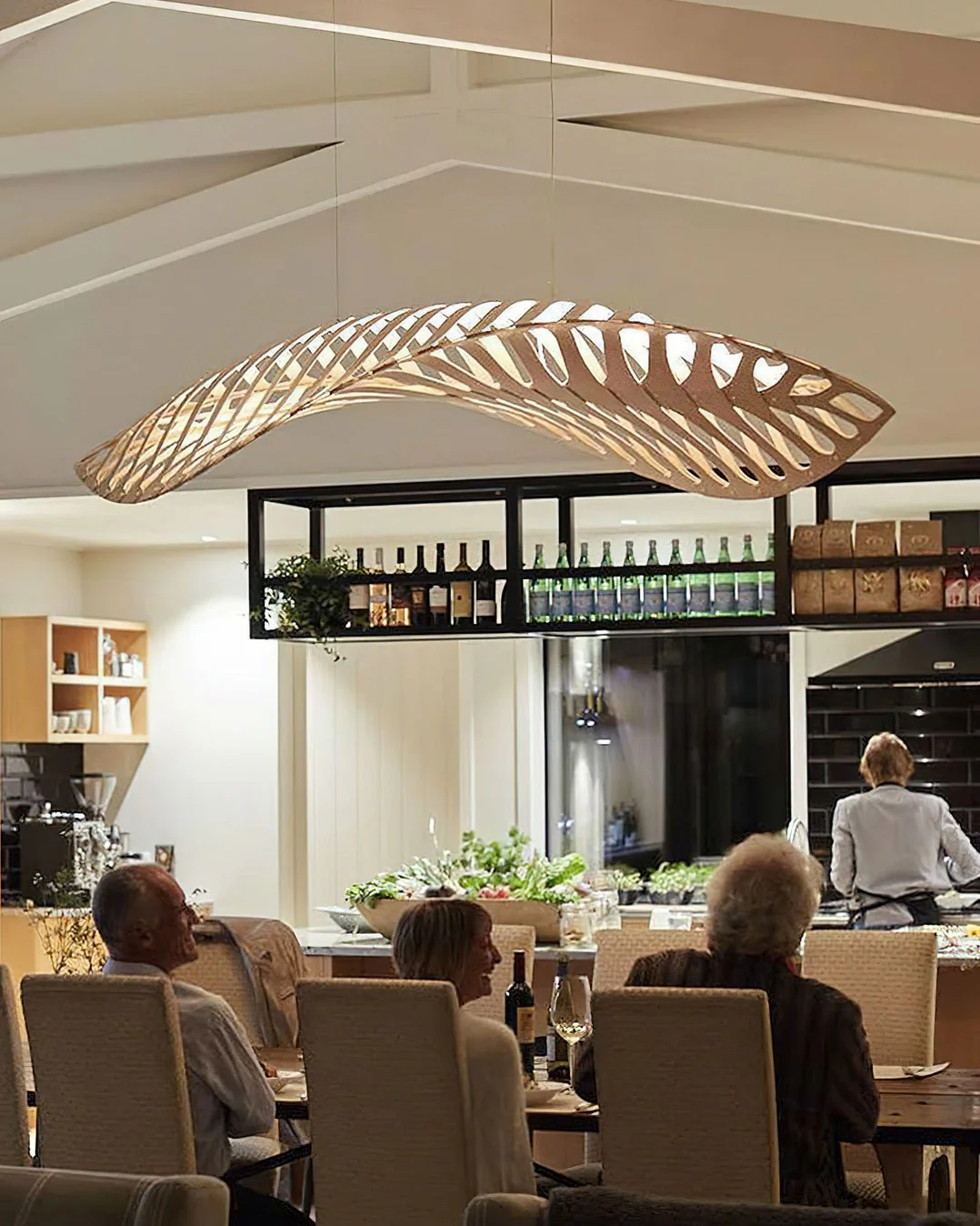 Veliren Leaf Wood Pendant Light - Image 11