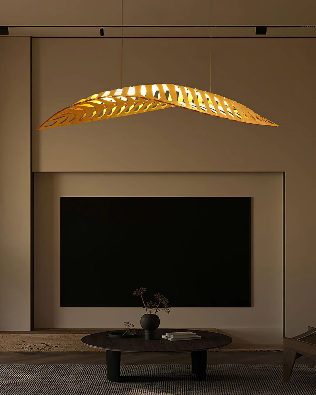 Veliren Leaf Wood Pendant Light - Image 15