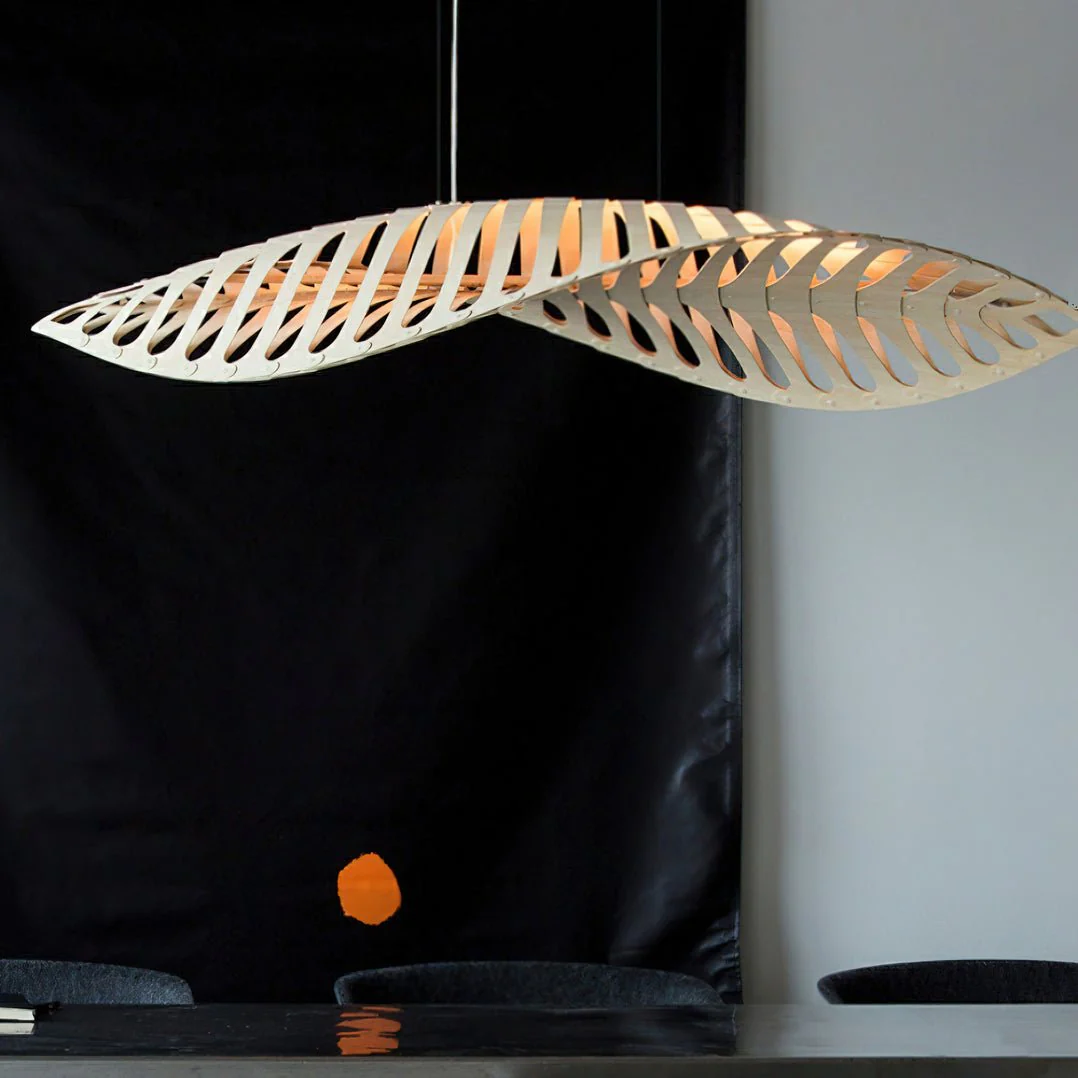Veliren Leaf Wood Pendant Light - Image 4
