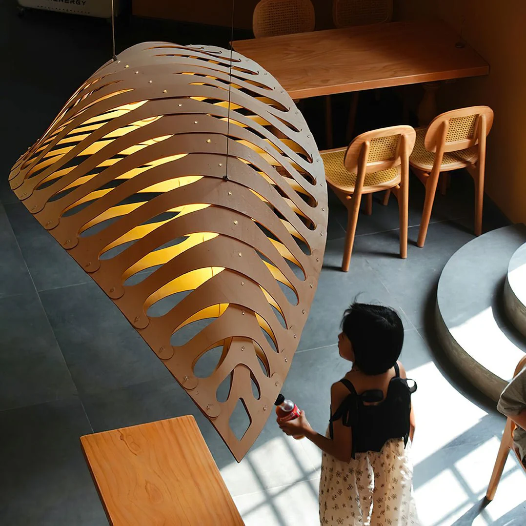 Veliren Leaf Wood Pendant Light - Image 9
