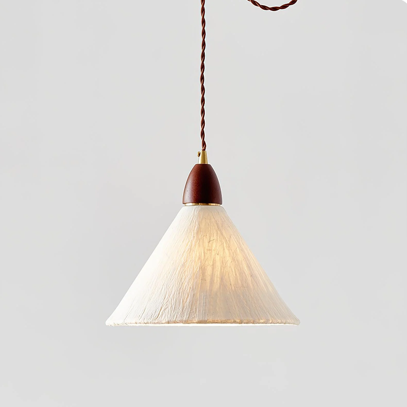 Vellara Paper & Wood Pendant Lamp - Image 27