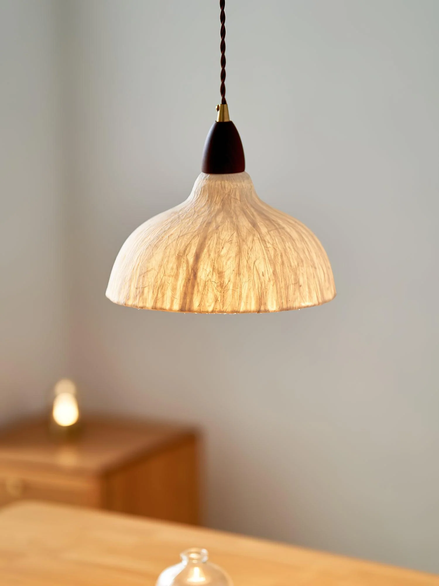 Vellara Paper & Wood Pendant Lamp - Image 28