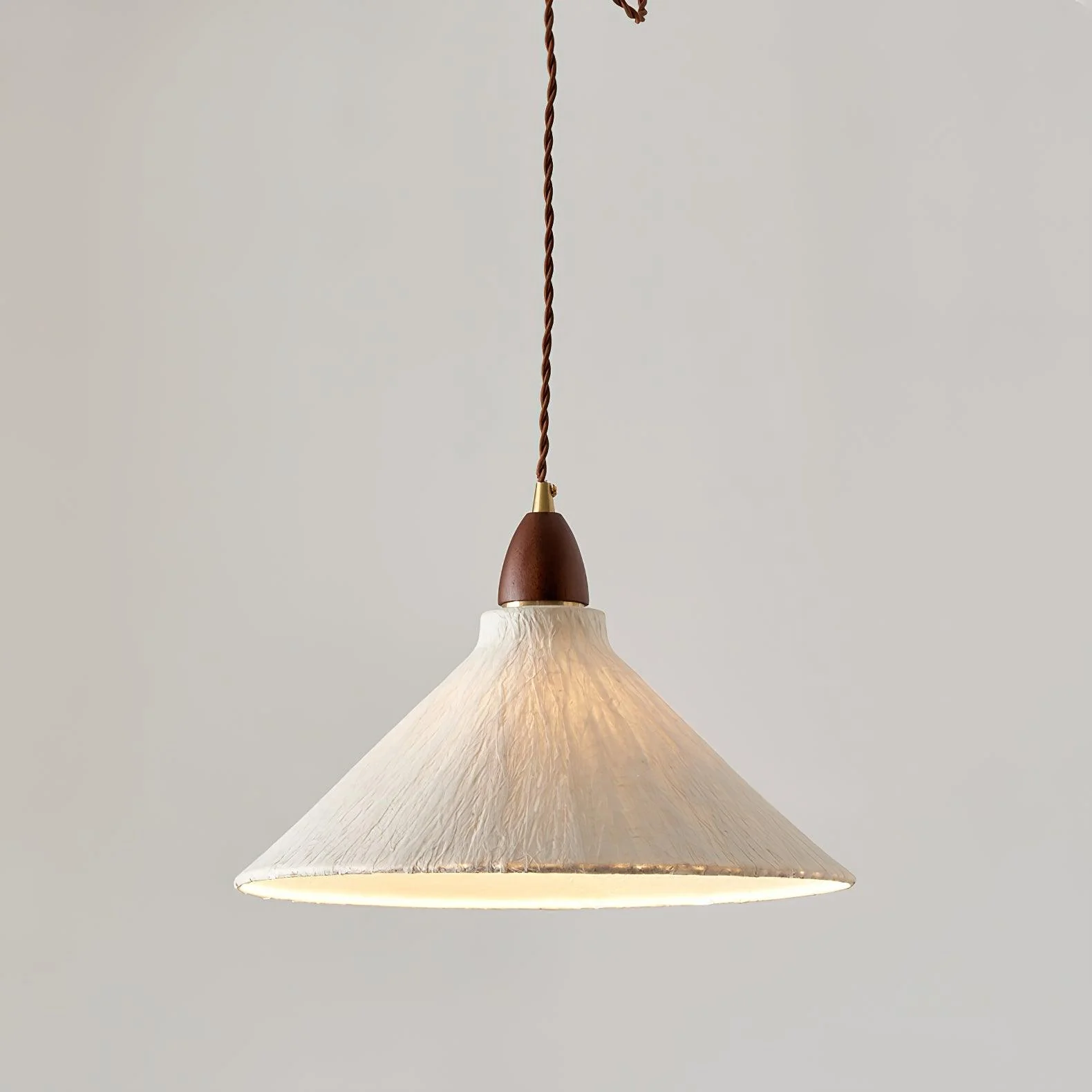 Vellara Paper & Wood Pendant Lamp - Image 32