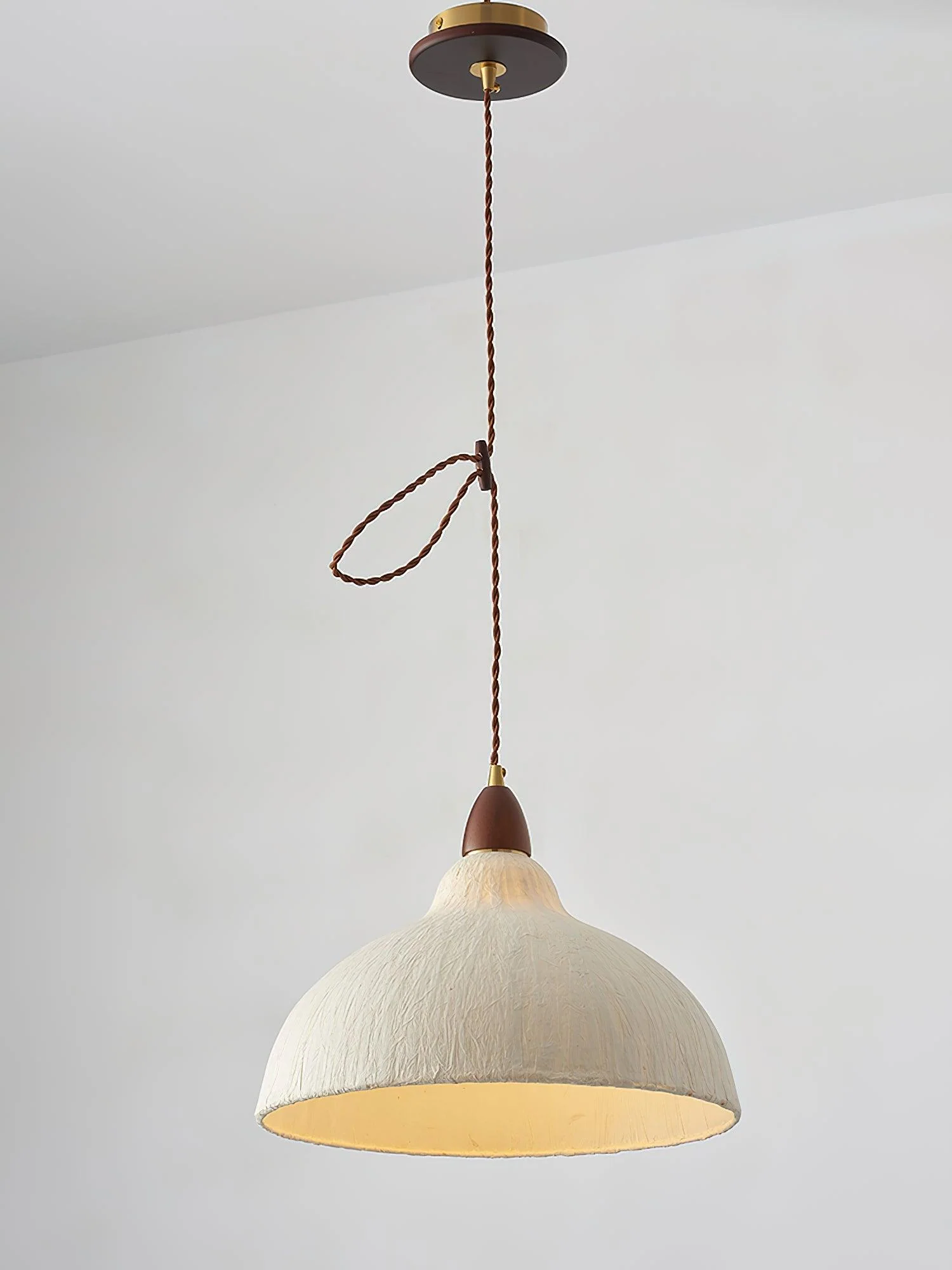 Vellara Paper & Wood Pendant Lamp - Image 33