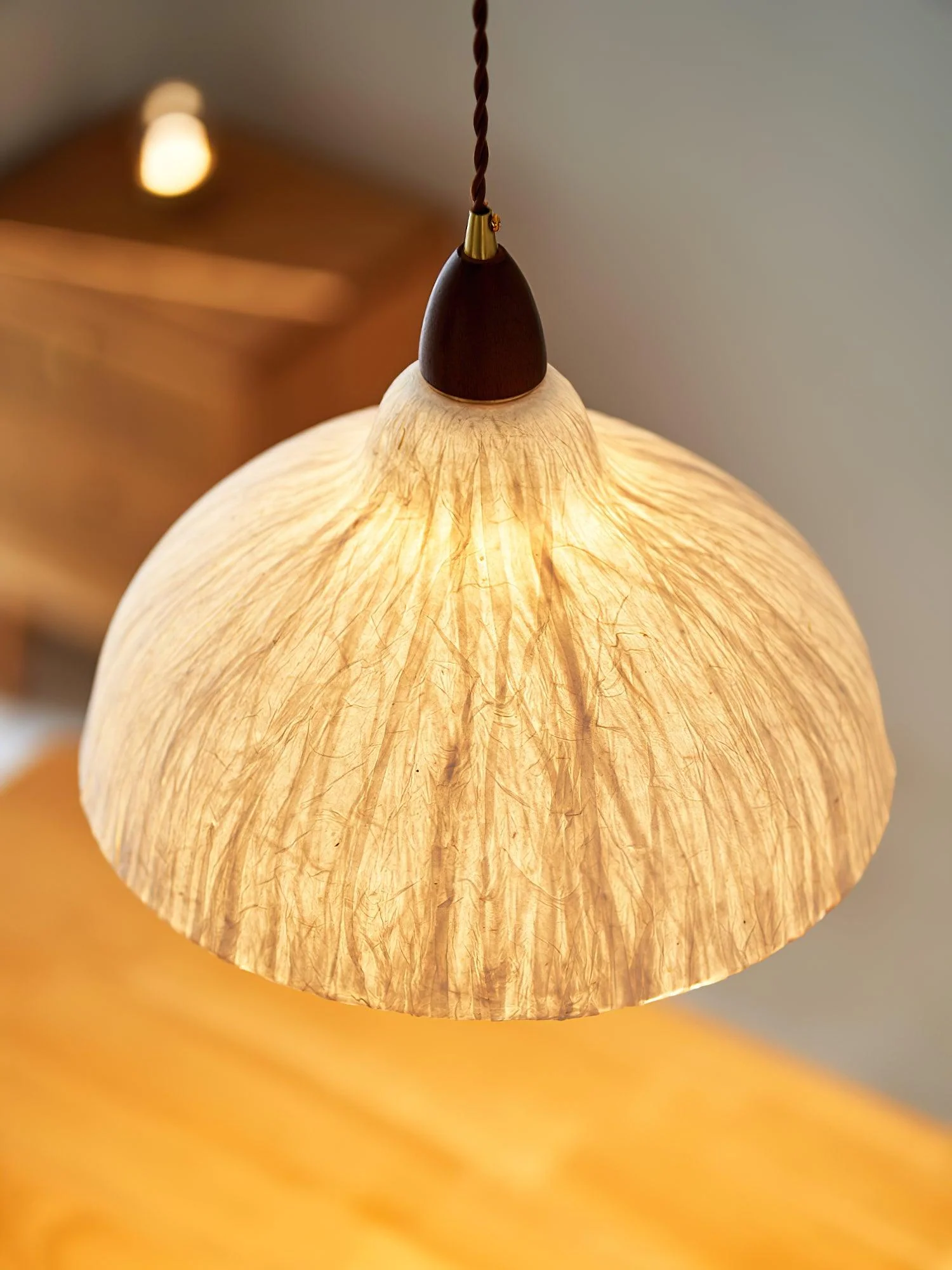 Vellara Paper & Wood Pendant Lamp - Image 34