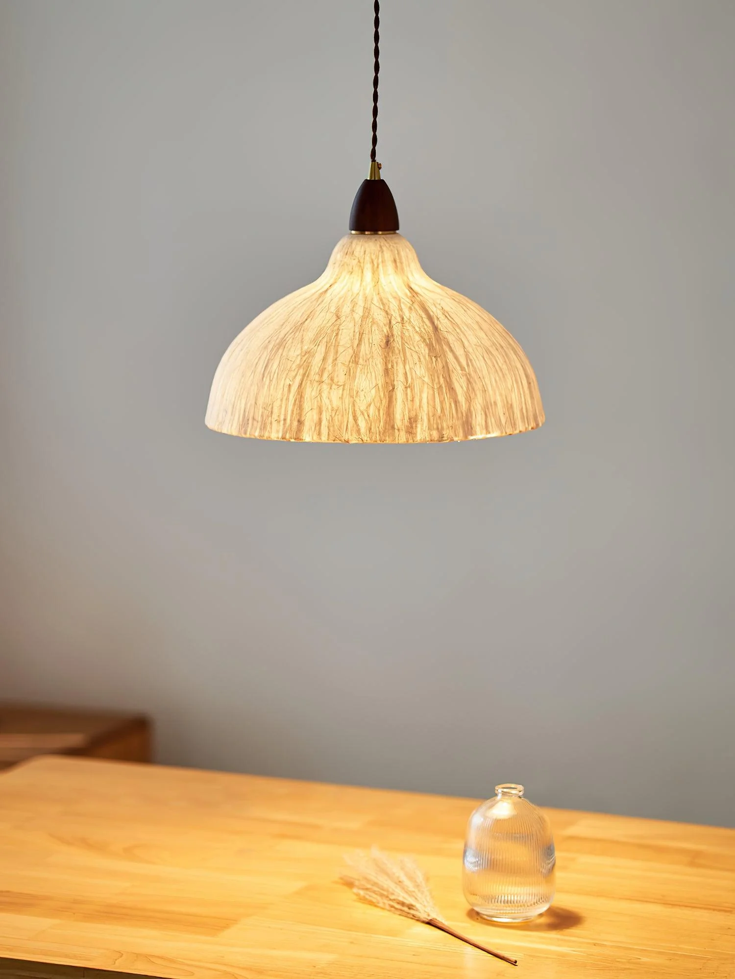 Vellara Paper & Wood Pendant Lamp - Image 45
