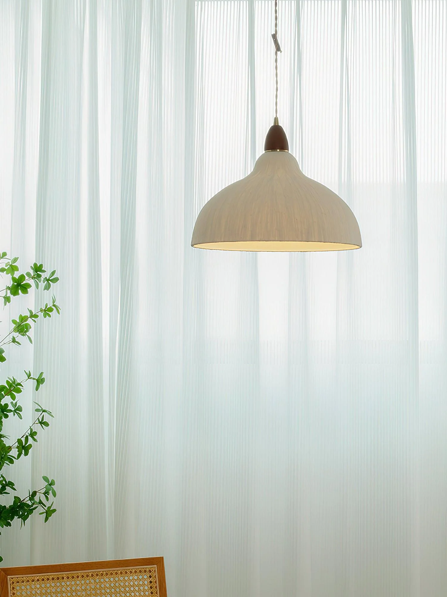 Vellara Paper & Wood Pendant Lamp - Image 48