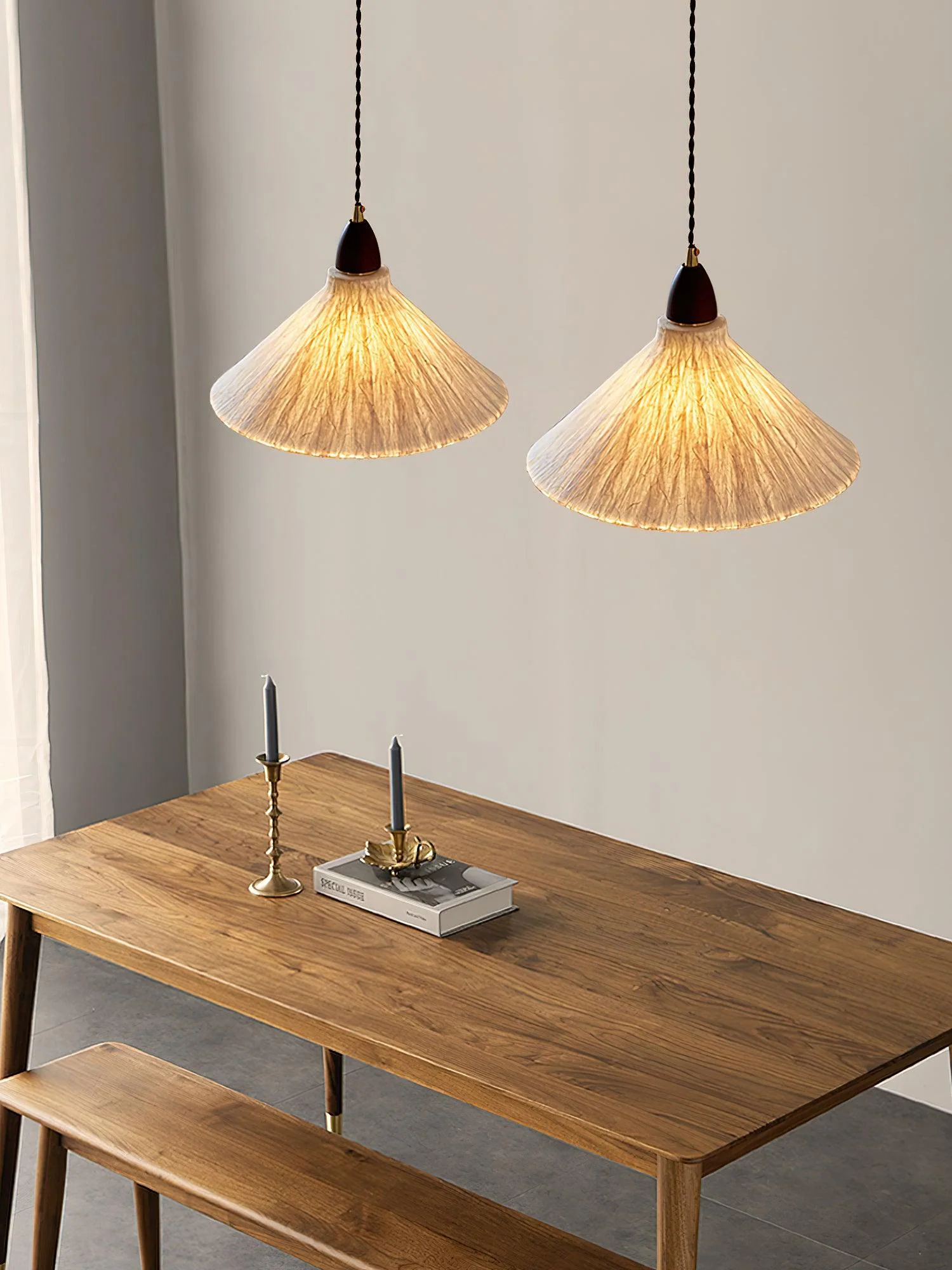 Vellara Paper & Wood Pendant Lamp - Image 52