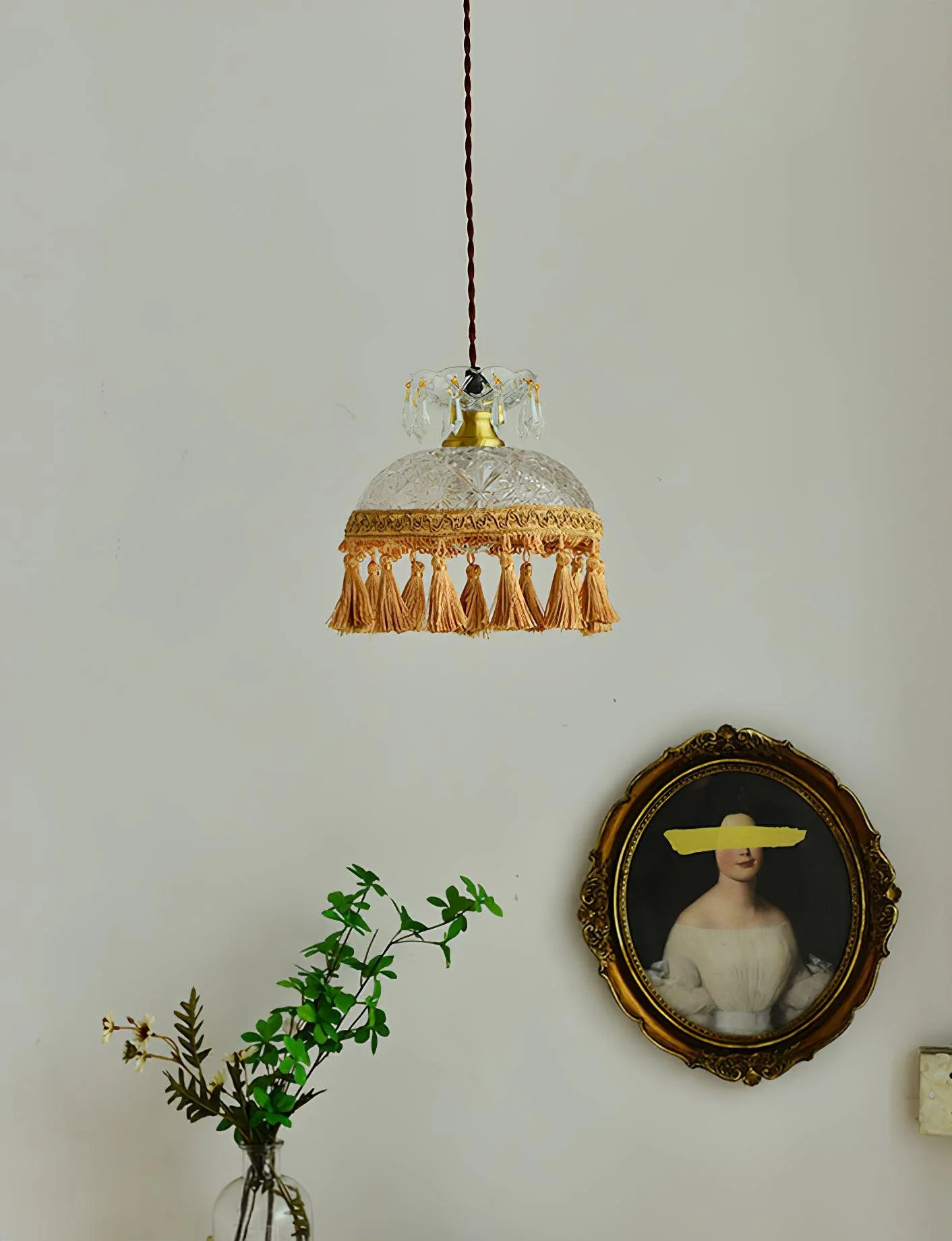 Veloce Brass Glass Luxurious Pendant Light - Image 12