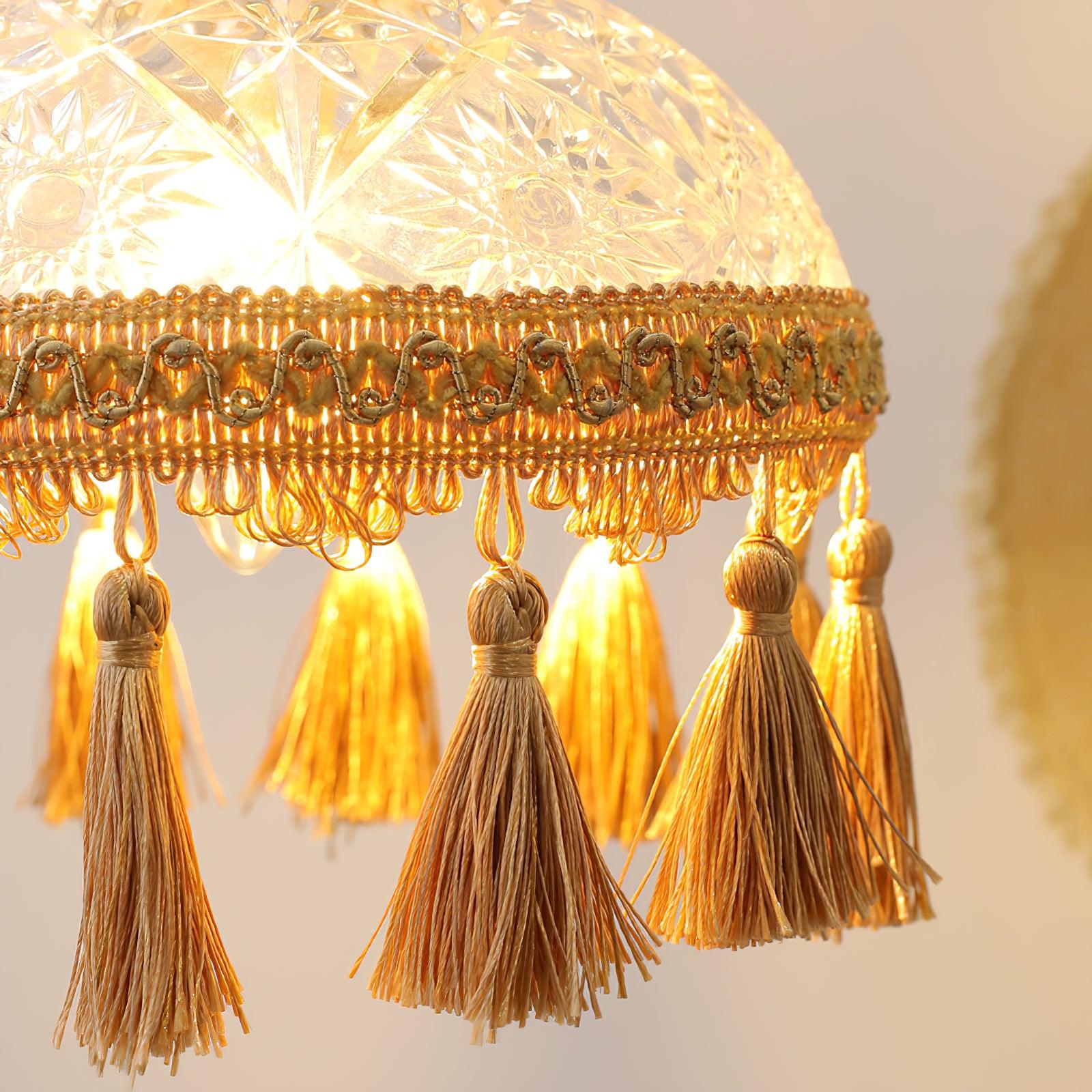 Veloce Brass Glass Luxurious Pendant Light - Image 18
