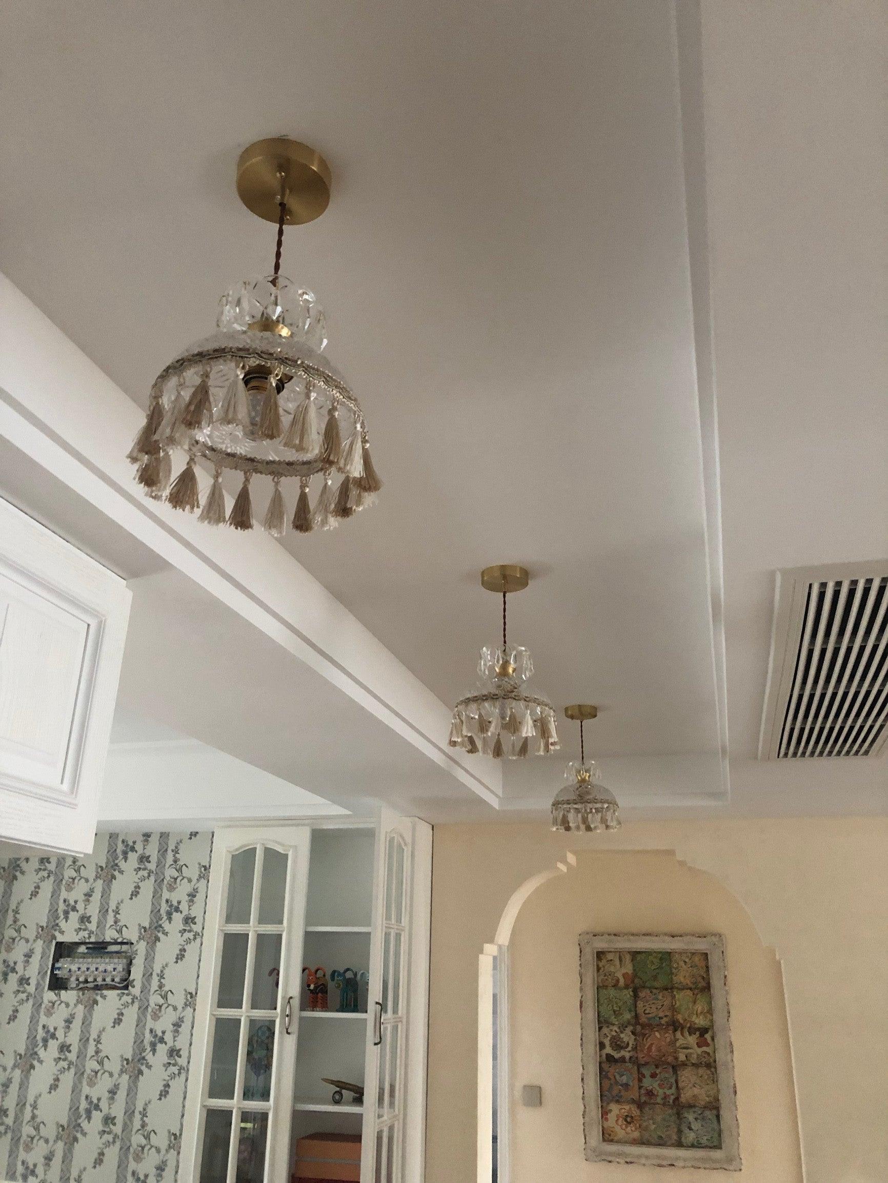 Veloce Brass Glass Luxurious Pendant Light - Image 8