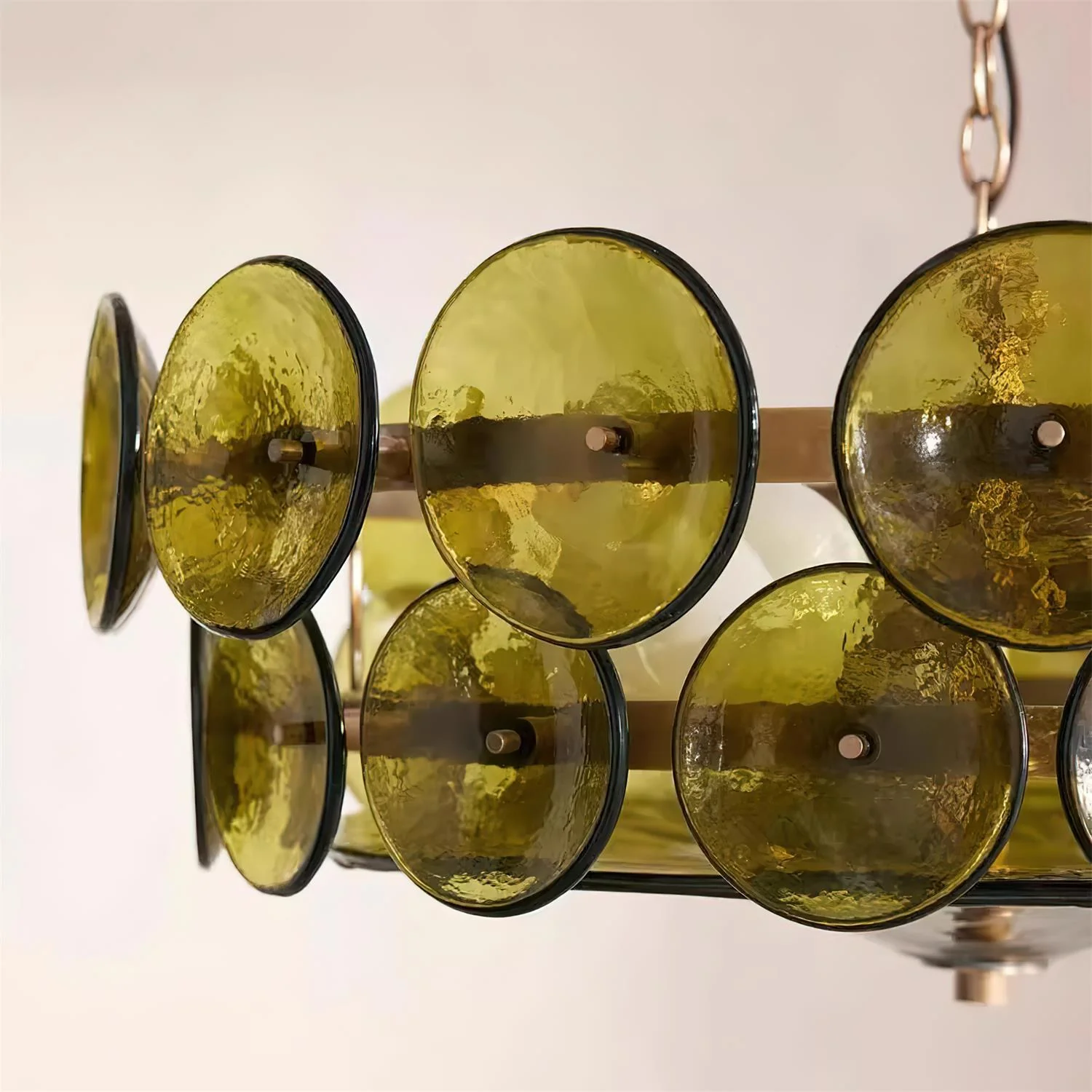 Ventilo Amber Glass Chandelier - Image 7