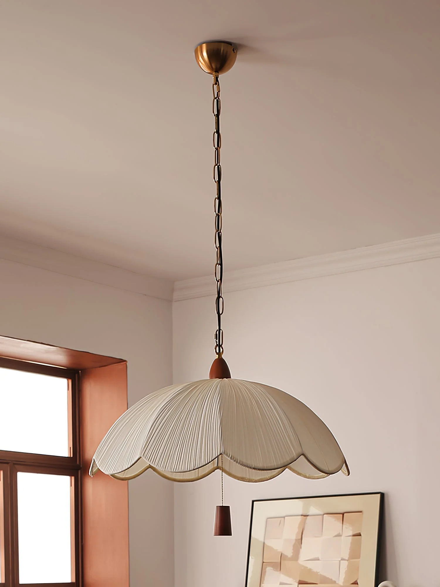 Vephael Art Nouveau Fabric Pendant Light - Image 10