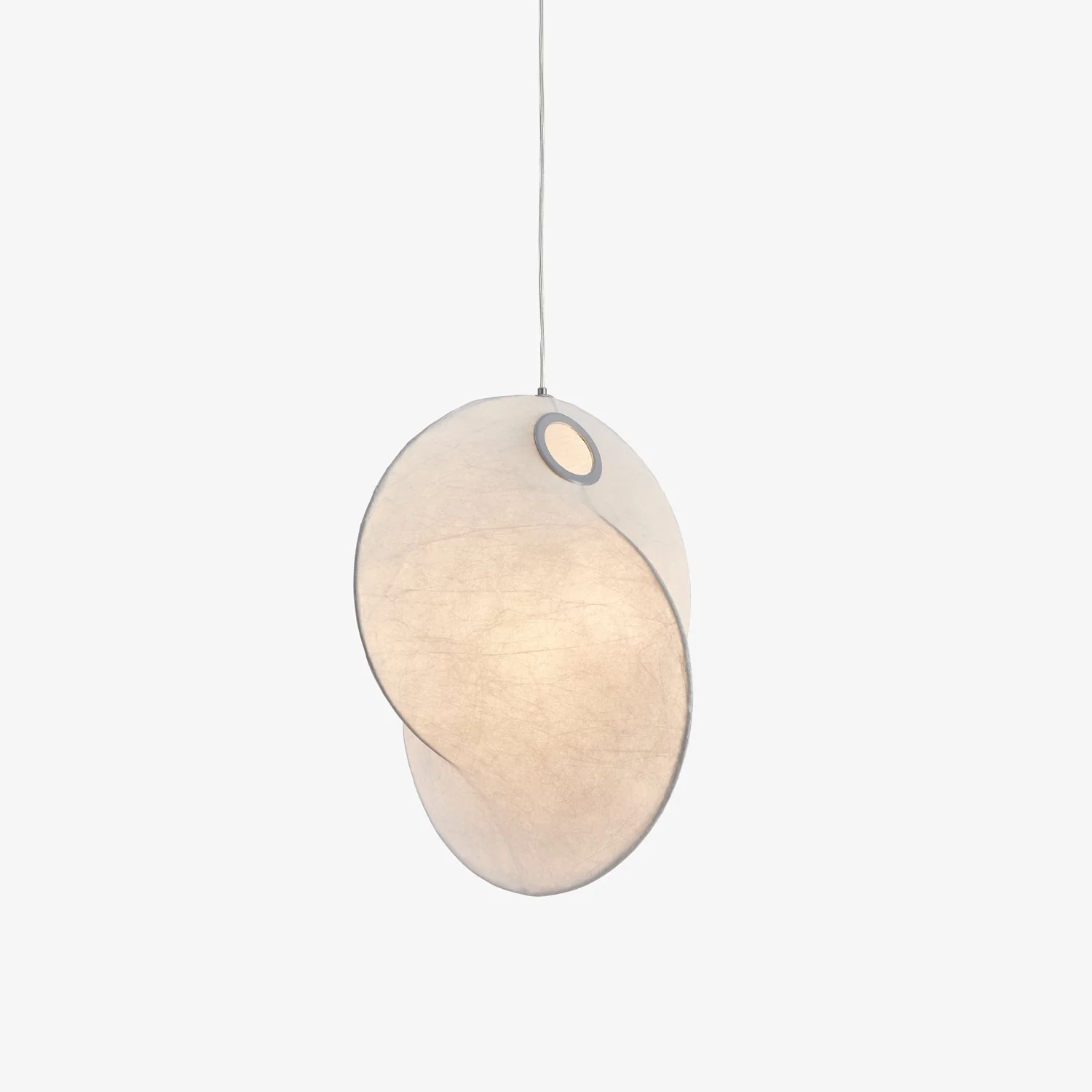 Verine Sculptural Mulberry Silk Pendant Light