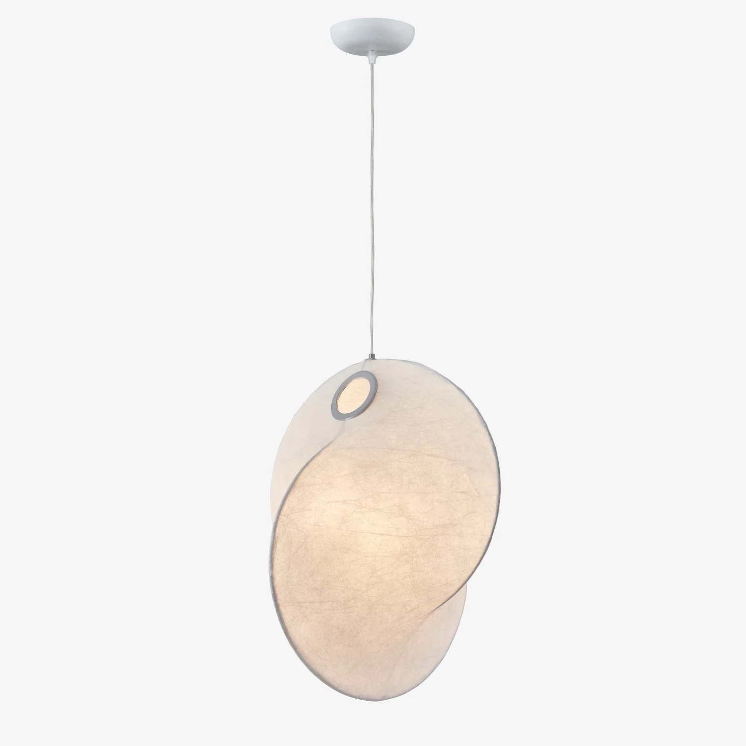 Verine Sculptural Mulberry Silk Pendant Light - Image 10
