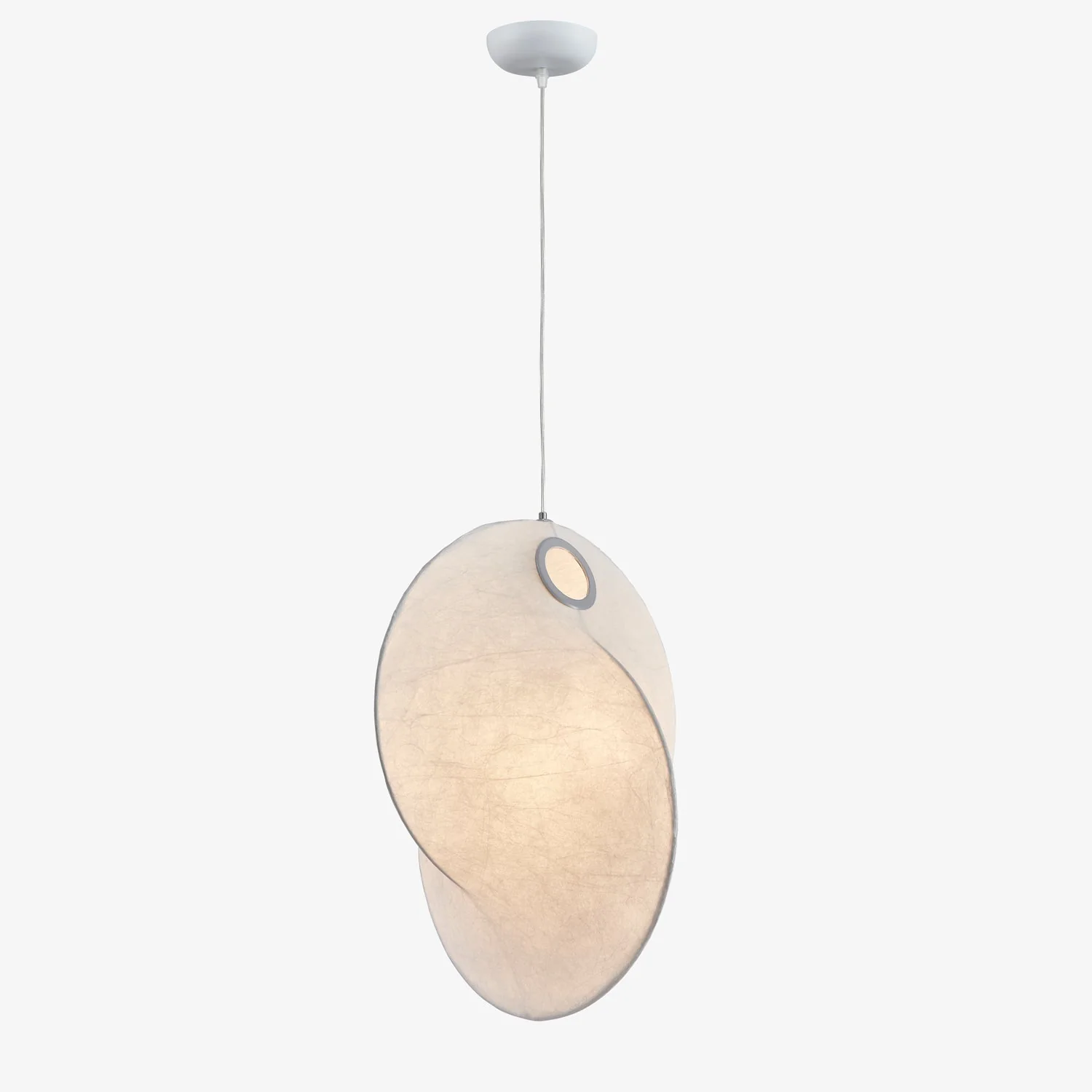 Verine Sculptural Mulberry Silk Pendant Light - Image 2