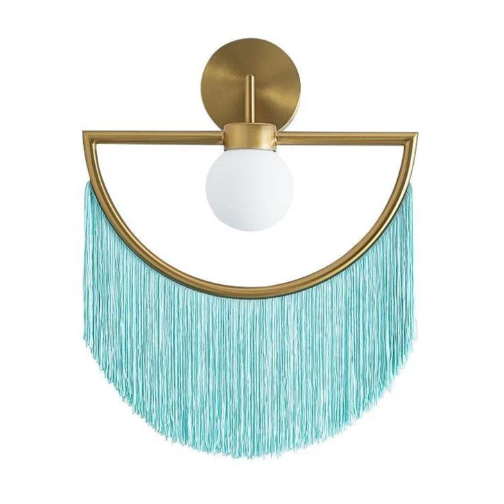 Verinyra Tassel Cute Fabric Glass Wall Lamp - Image 15