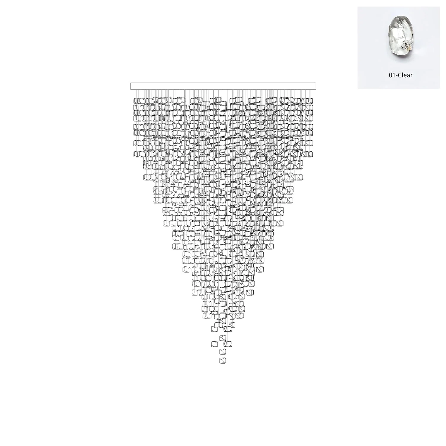 Veshaa Postmodern Luxury Stone Crystal Chandelier - Image 59