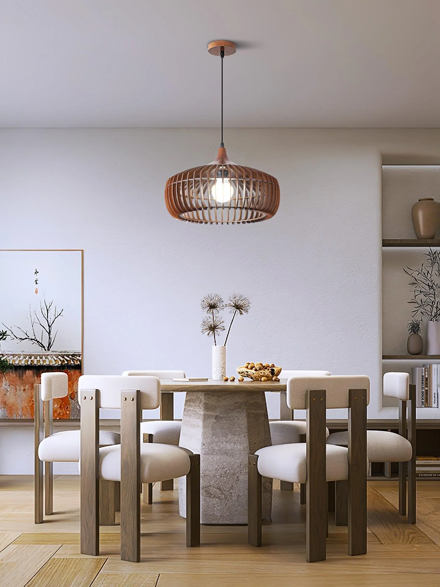 Vesva Wooden Retro Pendant Lamp - Image 15