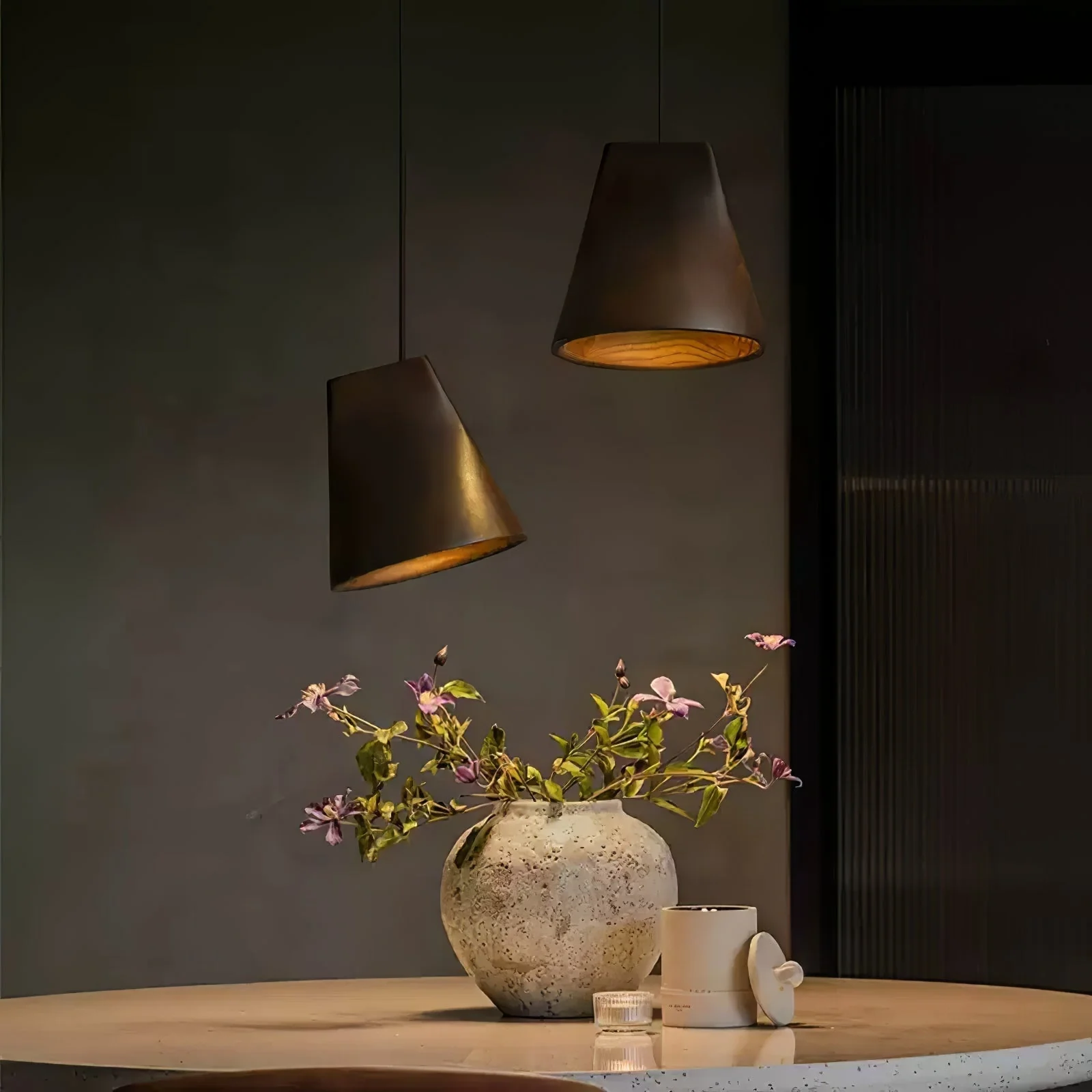 Vetra Rustic Wood Pendant Light - Image 4
