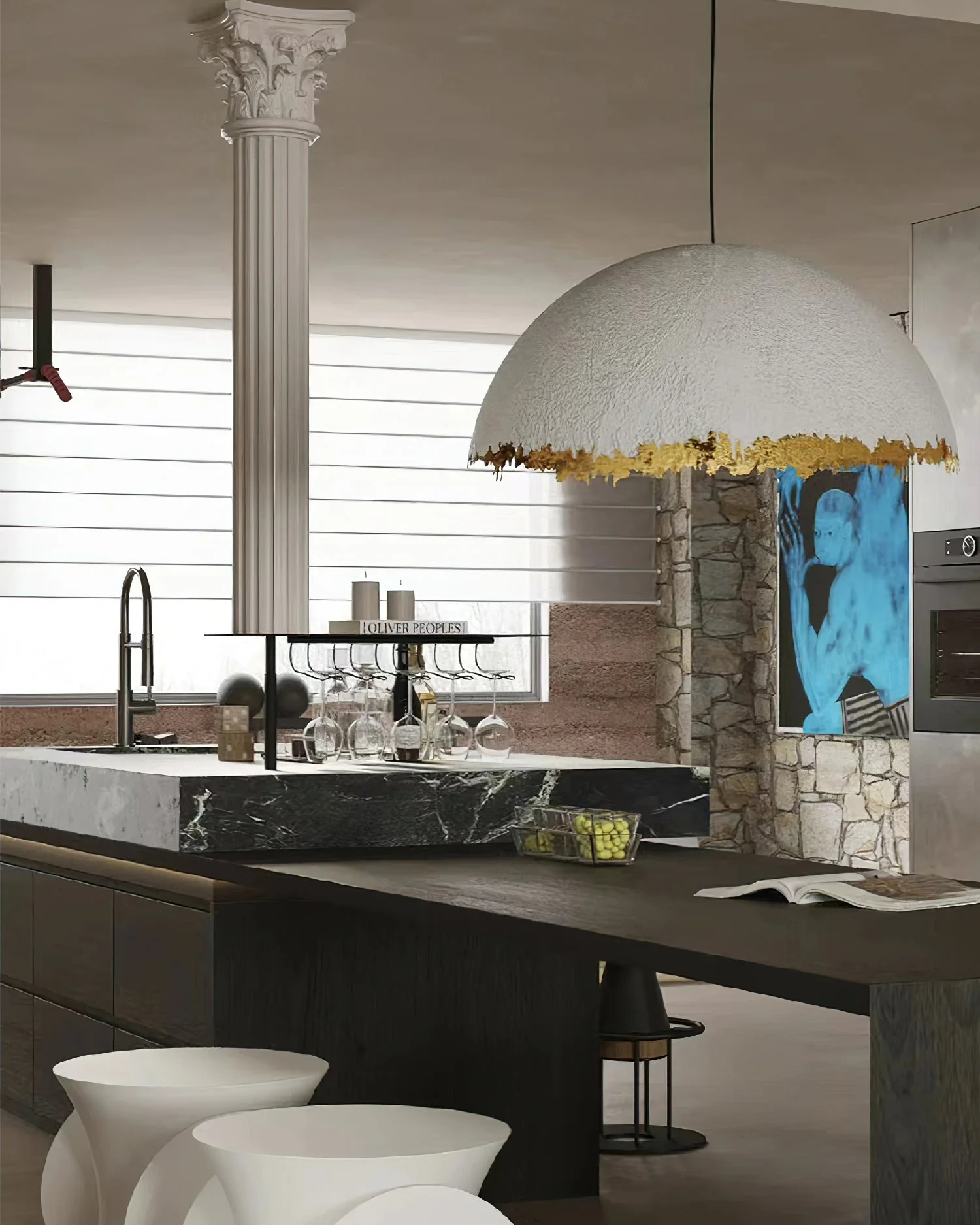 Viliriel Textured Fiberglass Pendant Light - Image 26
