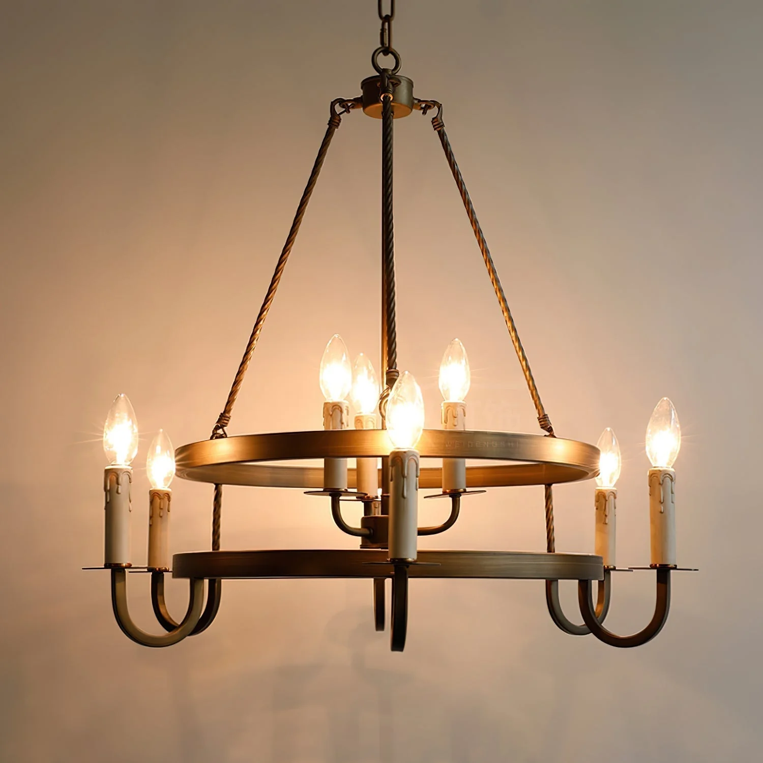 Vintara Brass Candle Chandelier - Image 12