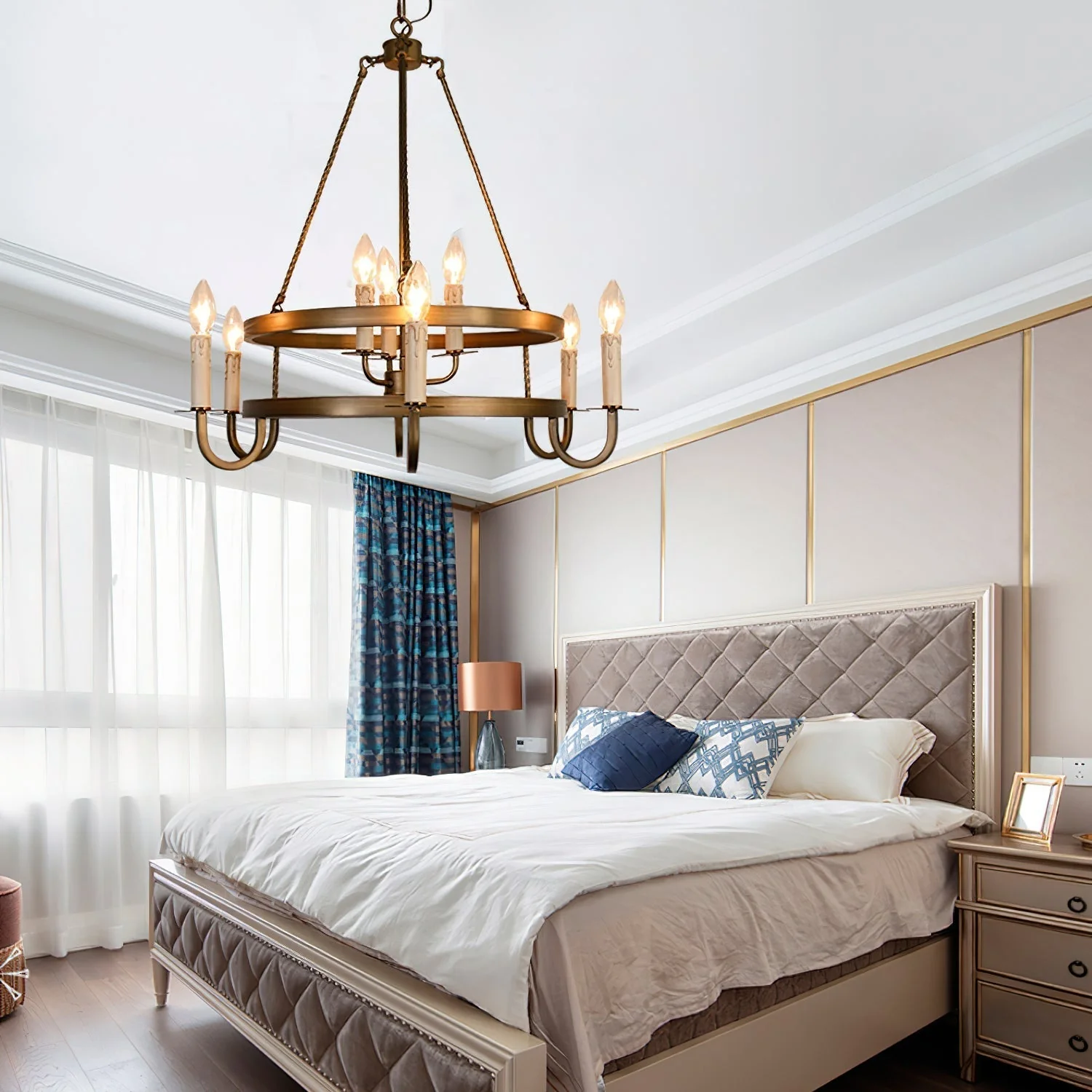 Vintara Brass Candle Chandelier - Image 20