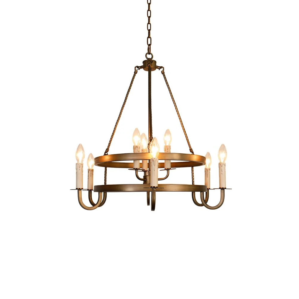Vintara Brass Candle Chandelier - Image 3