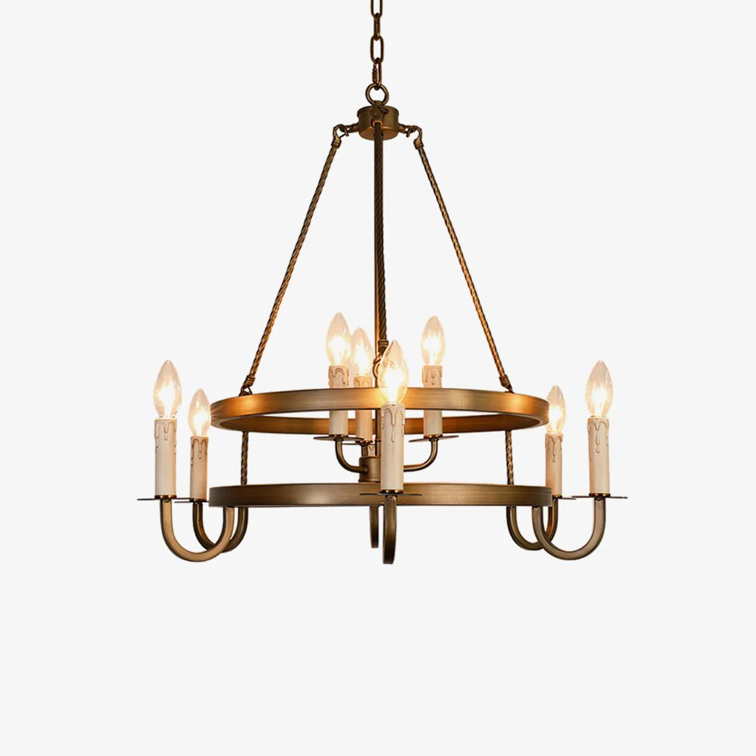 Vintara Brass Candle Chandelier - Image 5
